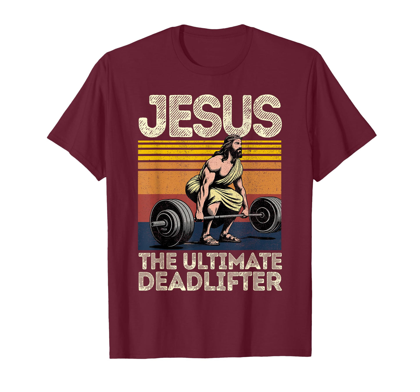 Vintage Jesus The Ultimate Deadlifter Funny Christian Gym T-Shirt