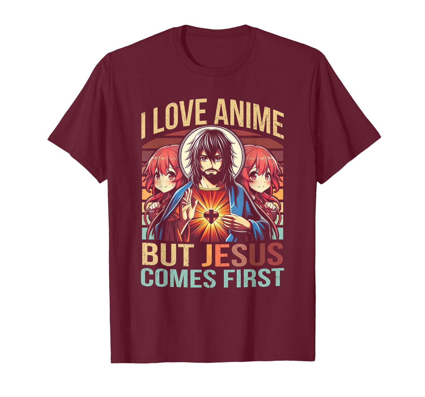 I Love Anime But Jesus Comes First Anime Japanese Anime Fan T-Shirt