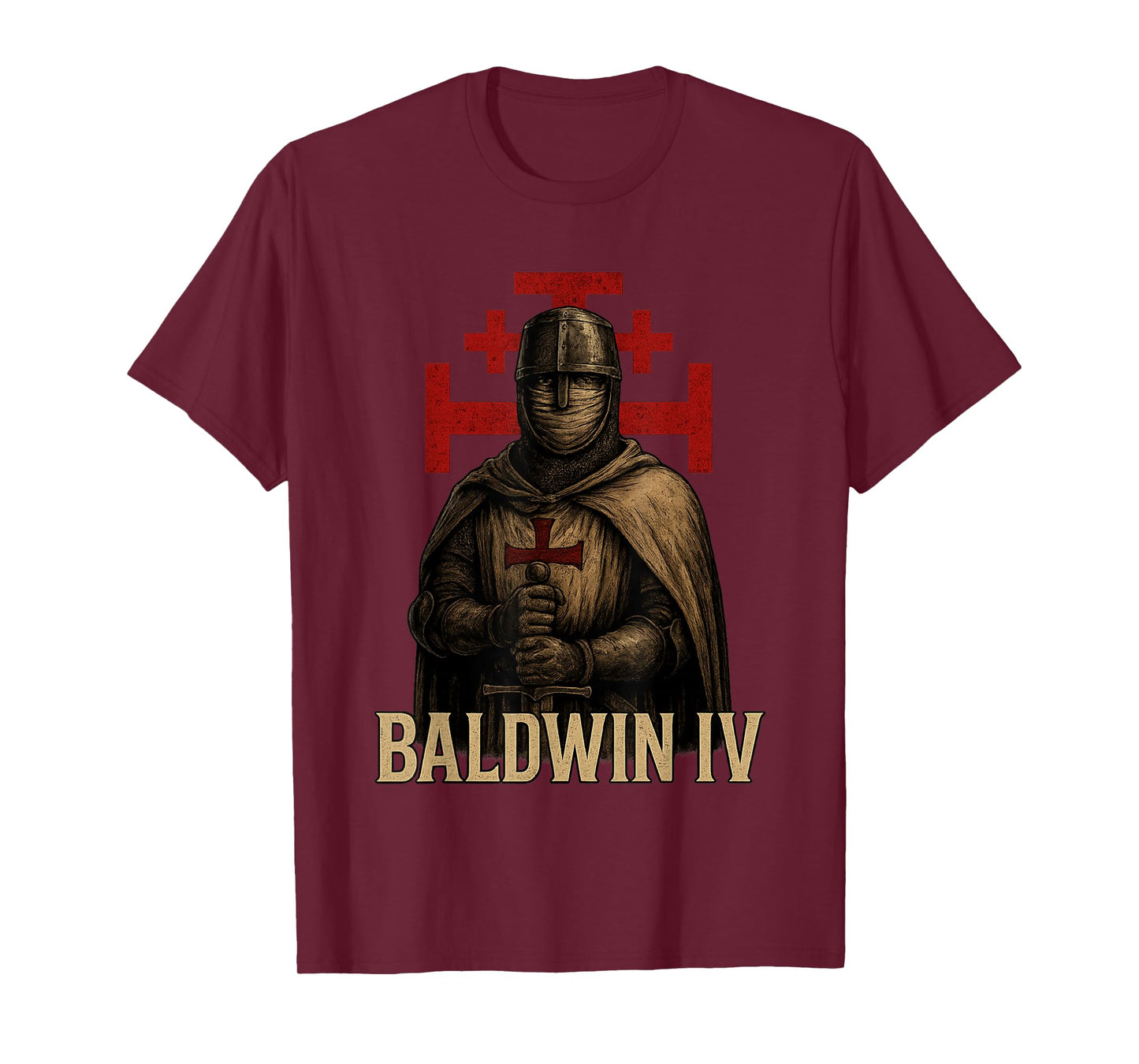 King Baldwin IV of Jerusalem - Medieval Christian T-Shirt