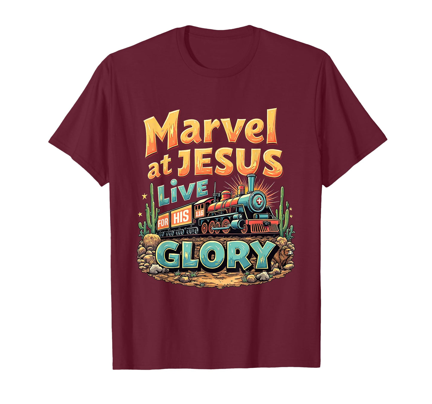 VBS 2025 His Glory Junction Train True North Christian Camp T-Shirt