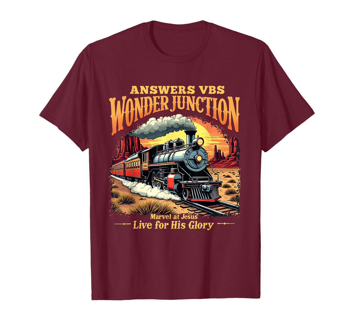 Answers VBS Wonder Junction Christian Train Theme Design T-Shirt