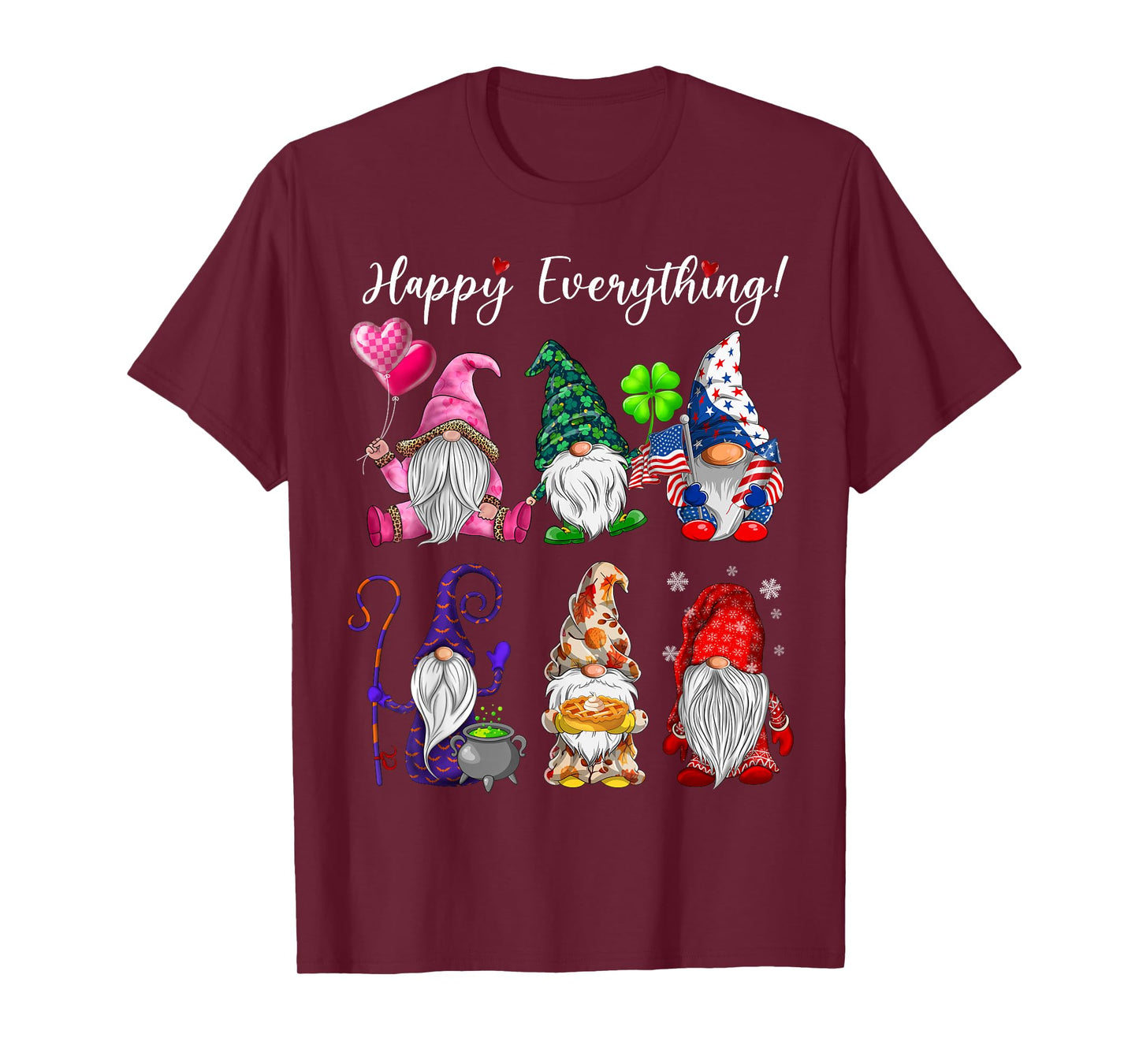Happy Everything Gnomes Every Seasons All Year T-Shirt