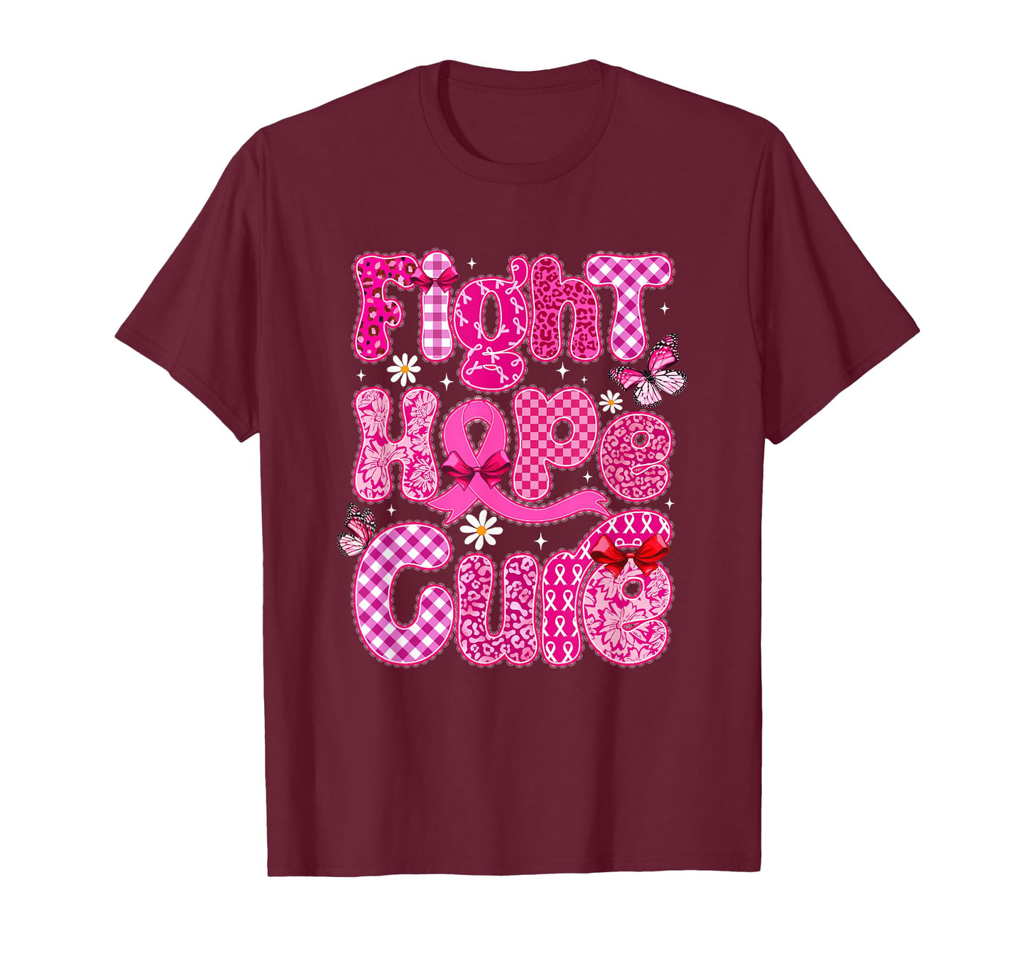 Faith Hope Cure Breast Cancer Survivor October We Wear Pink T-Shirt