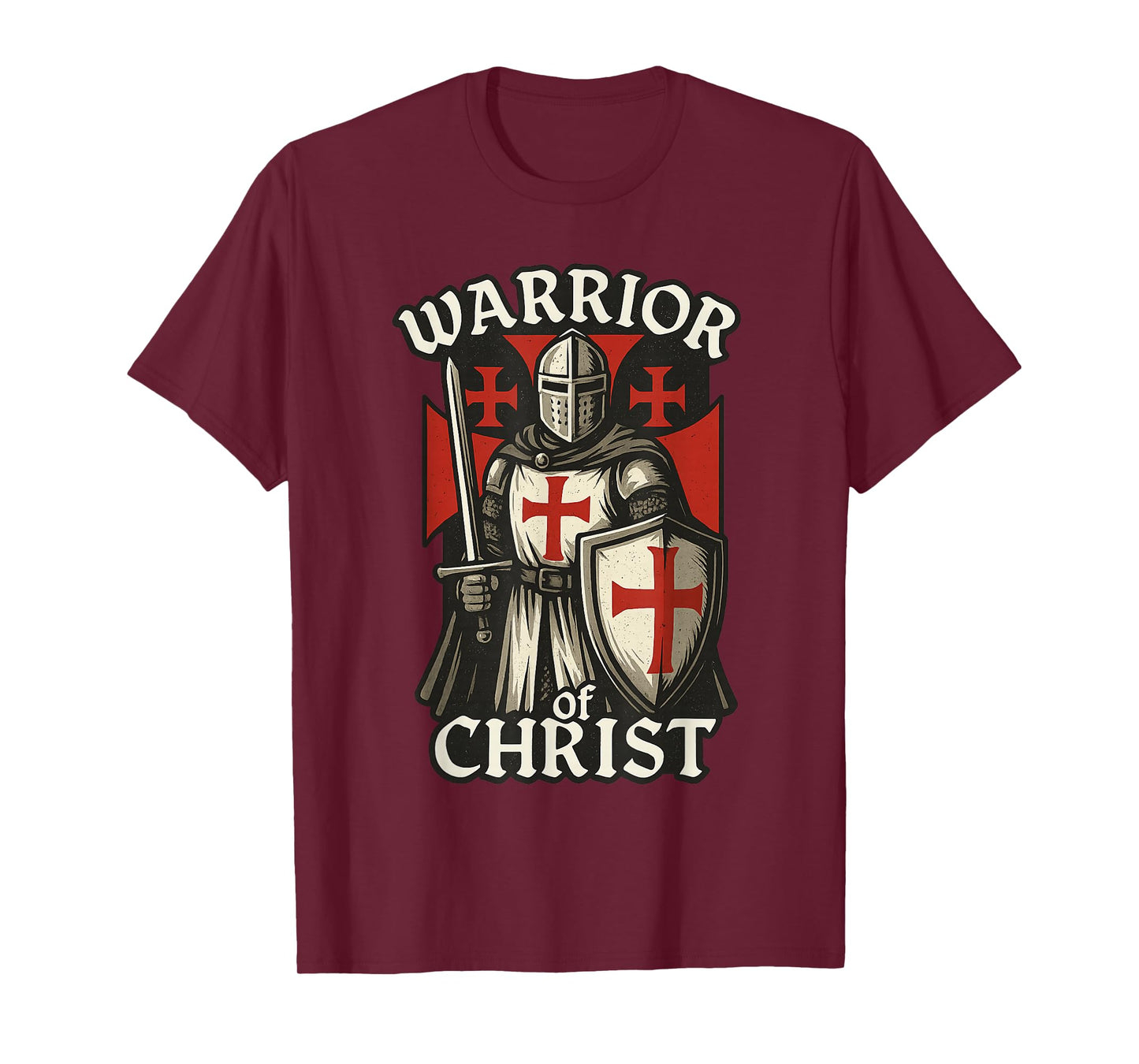 Christian Knight - Warrior of Christ - Jerusalem Cross T-Shirt