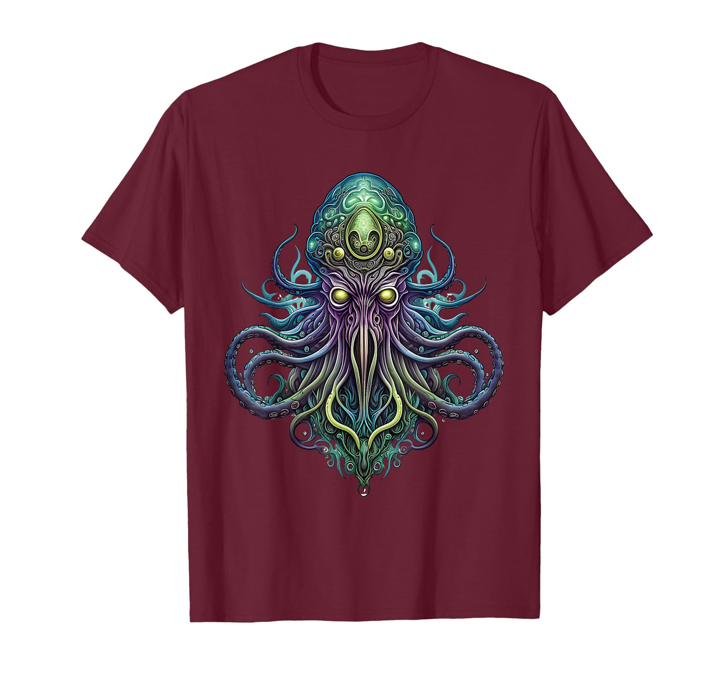 Vintage Cthulhu Cryptid Octopus Monster Lovecraft Horror T-Shirt