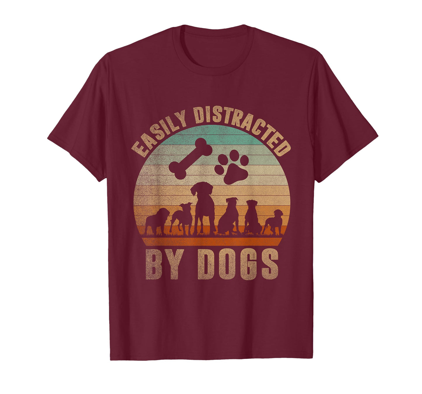 Easily Distracted By Dogs Shirt Kids Women Men Pet Lover T-Shirt