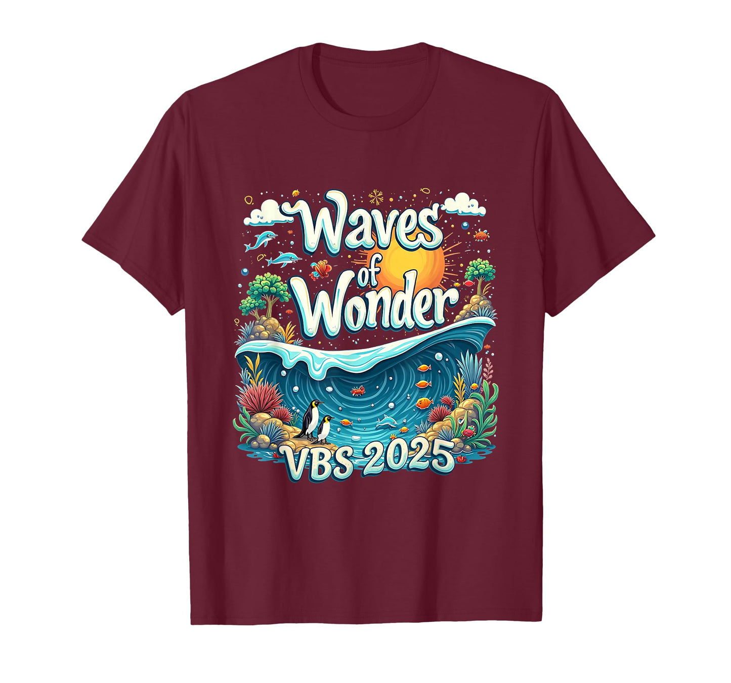 Waves Of Wonder VBS Ocean Christian Faith Camp 2025 T-Shirt