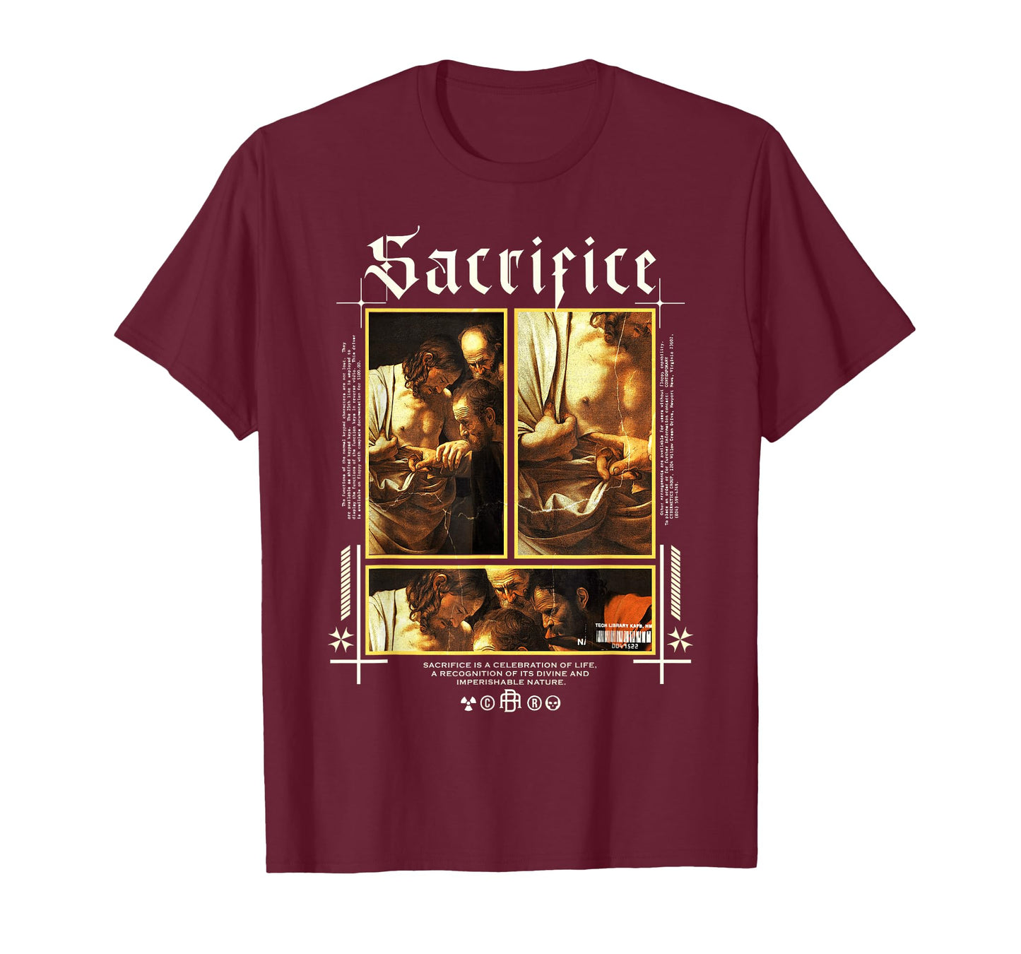 Caravaggio Saint Thomas Christian Art Fine Art Alt Gothic T-Shirt