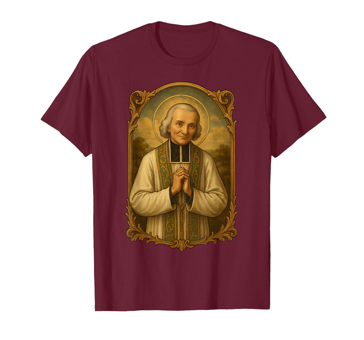 Saint John Vianney Traditional Catholic Saint Cure de Ars T-Shirt