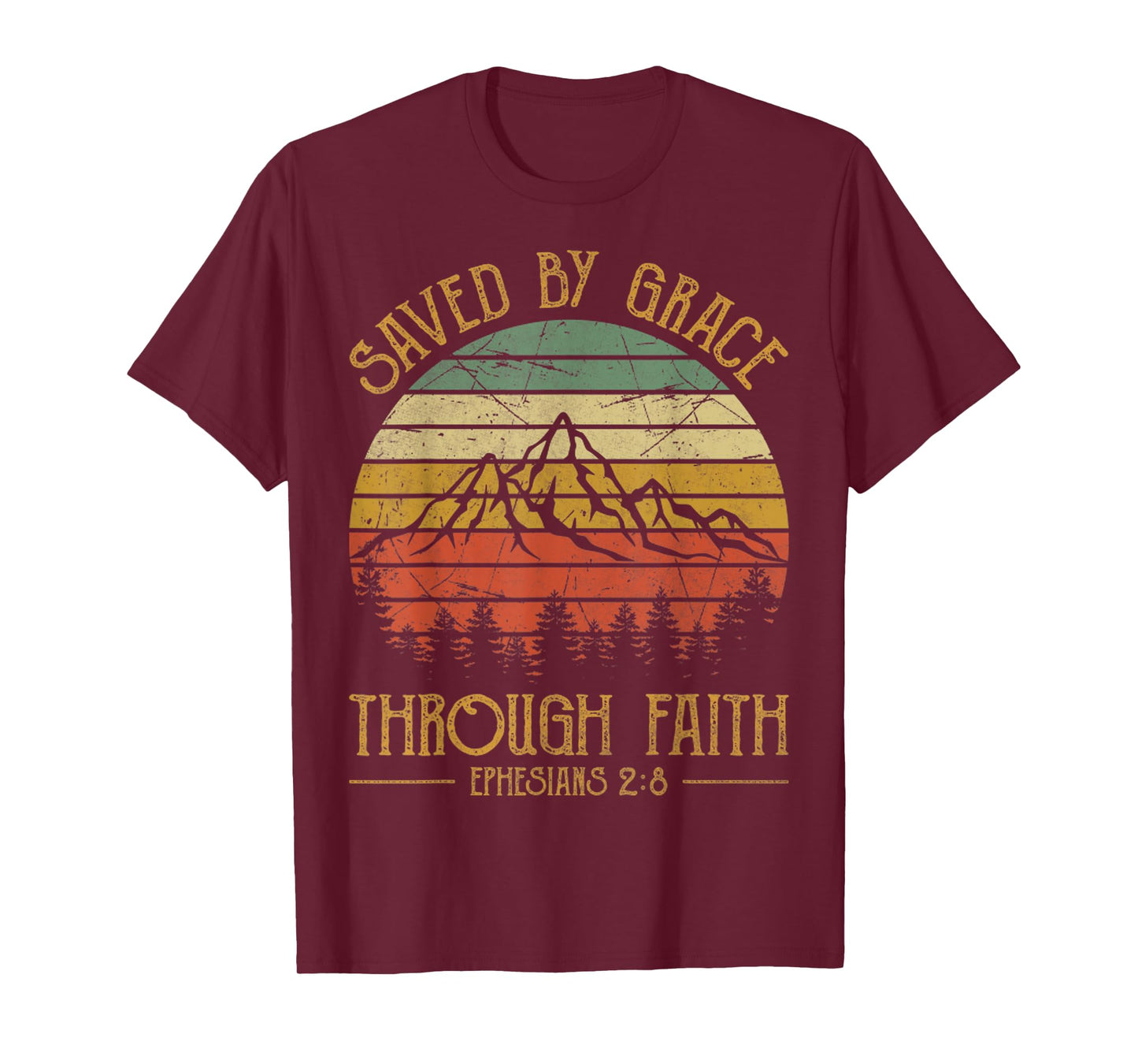 Vintage Christian Saved By Grace Through Faith T-Shirt
