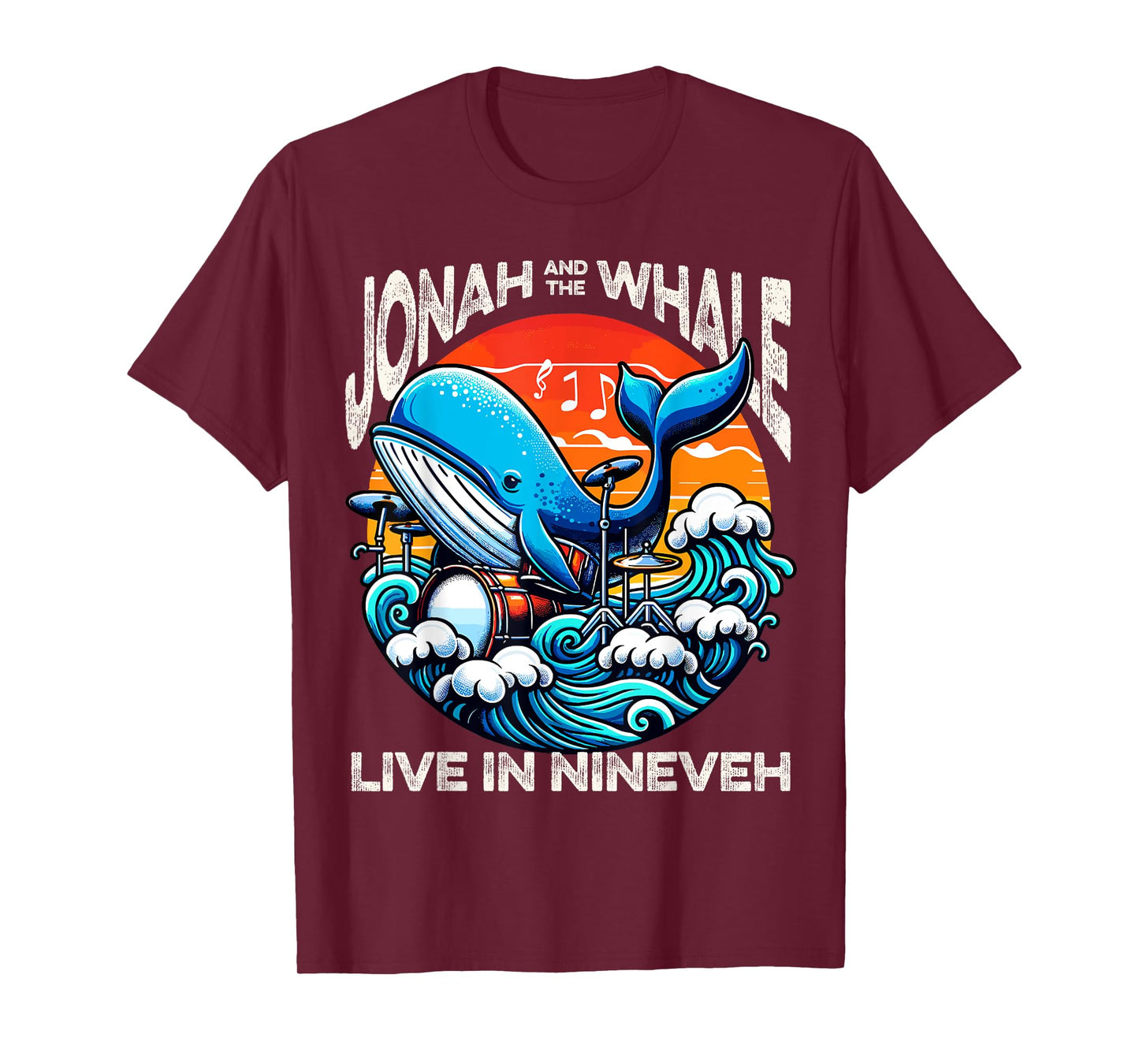 Jonah Whale Funny Rock Band Vintage Funny Christian for Men T-Shirt