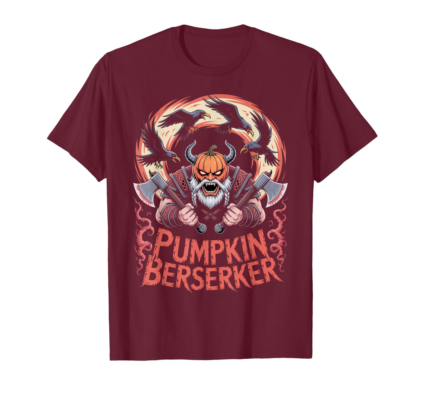 Viking Mythology Pumpkin - Halloween Norse Berserker T-Shirt
