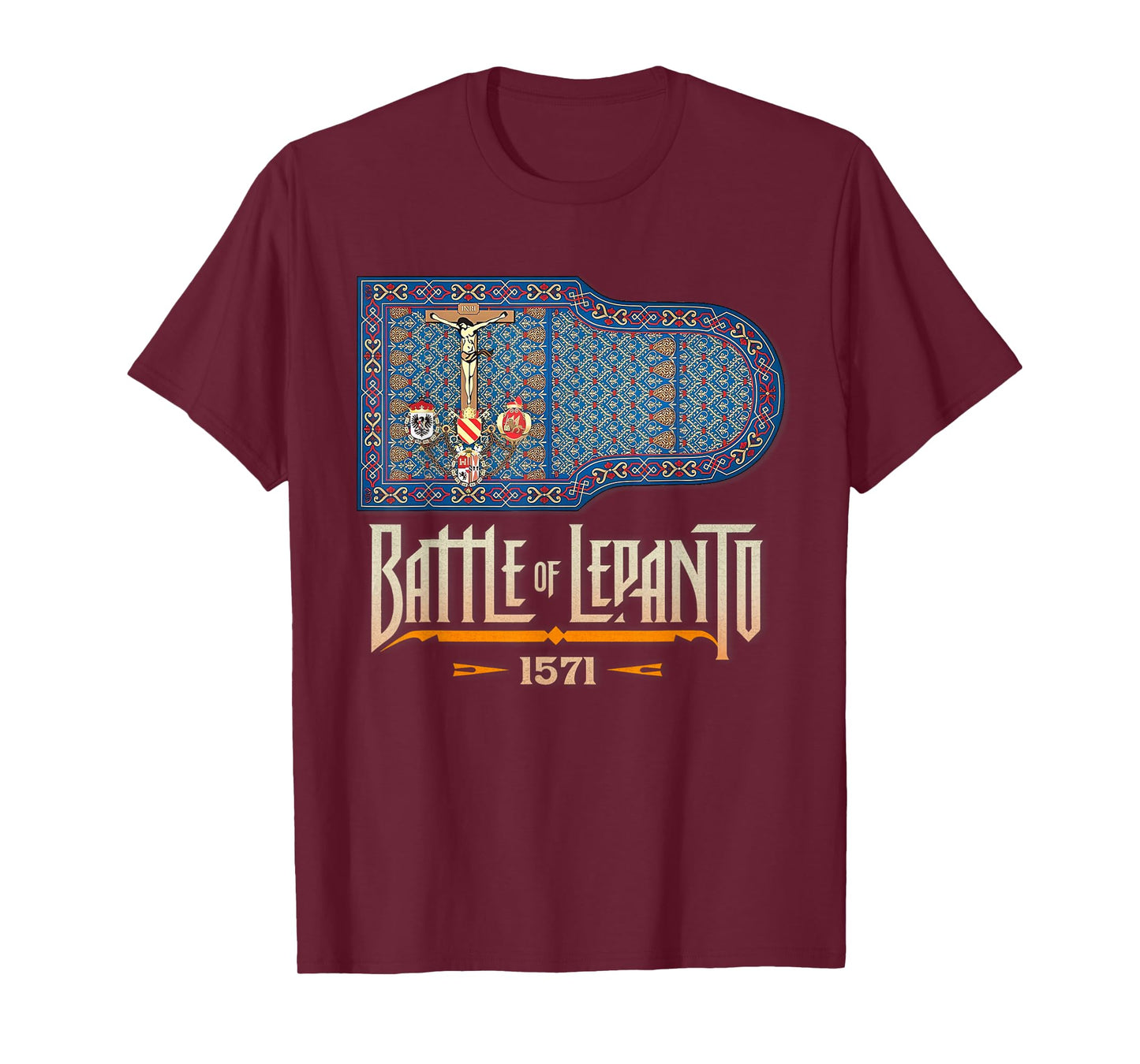 Catholic Lepanto Battle Flag 1571 Crusader T-Shirt