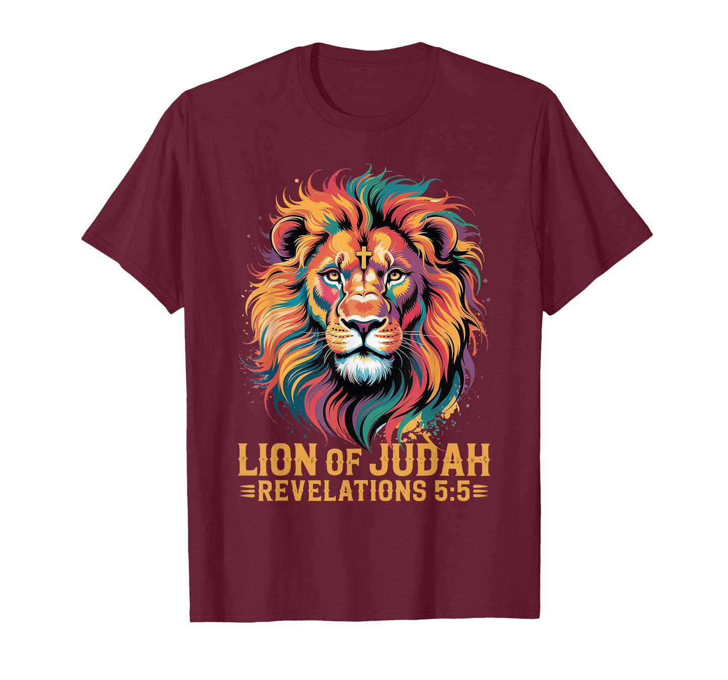 Lion of Judah Christian Cross Jesus Christian Faith T-Shirt