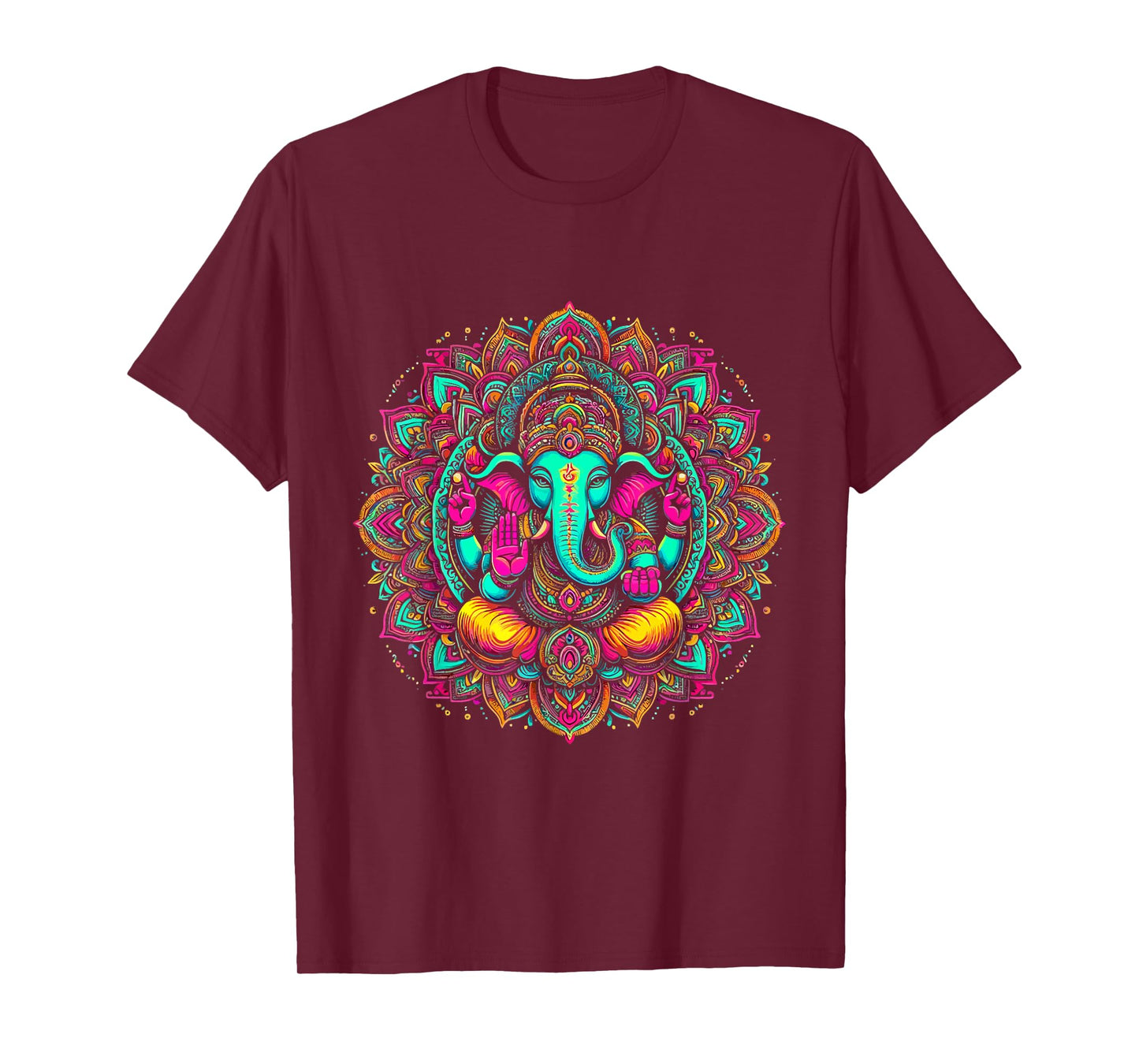 Ganesh Symbol Yoga Hindu Elephant God Ganesha Puja T-Shirt