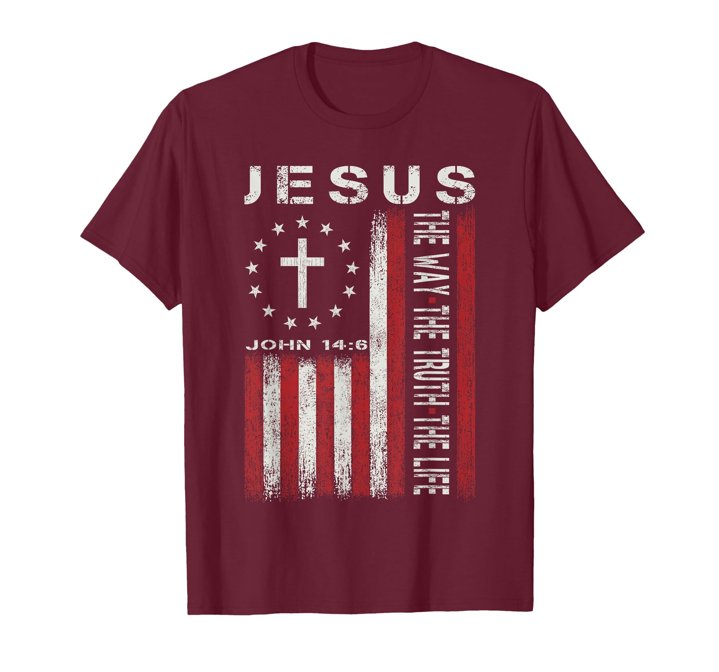 Jesus The Way Truth Life God Christian Bible Faith Religious T-Shirt