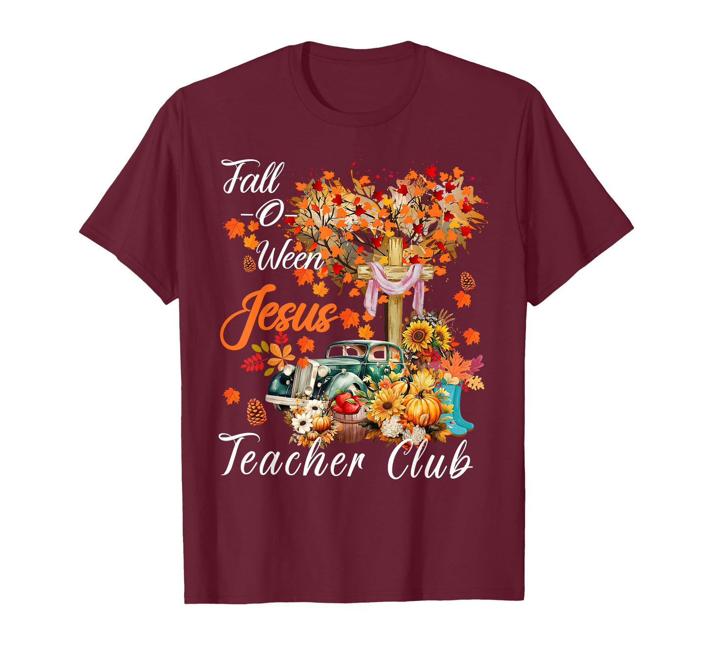 Fall-O-Ween Jesus Teacher Club Christian Religious Bible T-Shirt