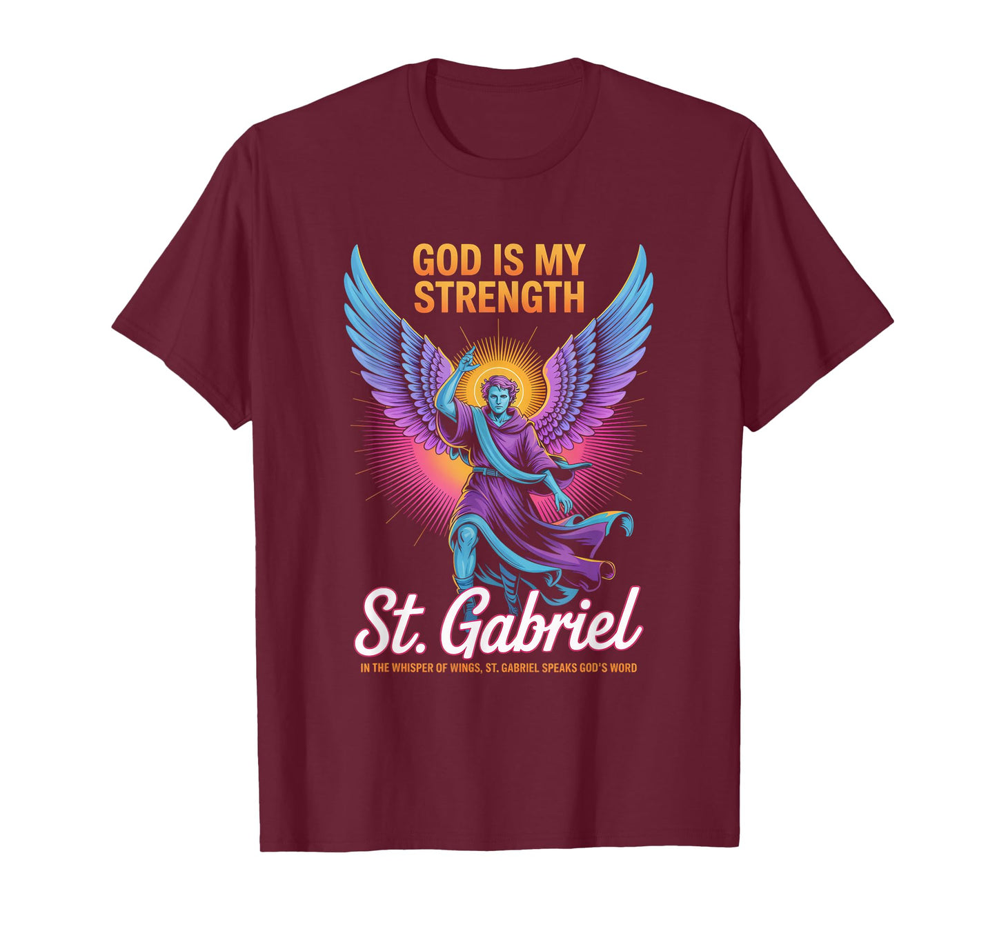 St Gabriel Wings Christian Streetwear T-Shirt