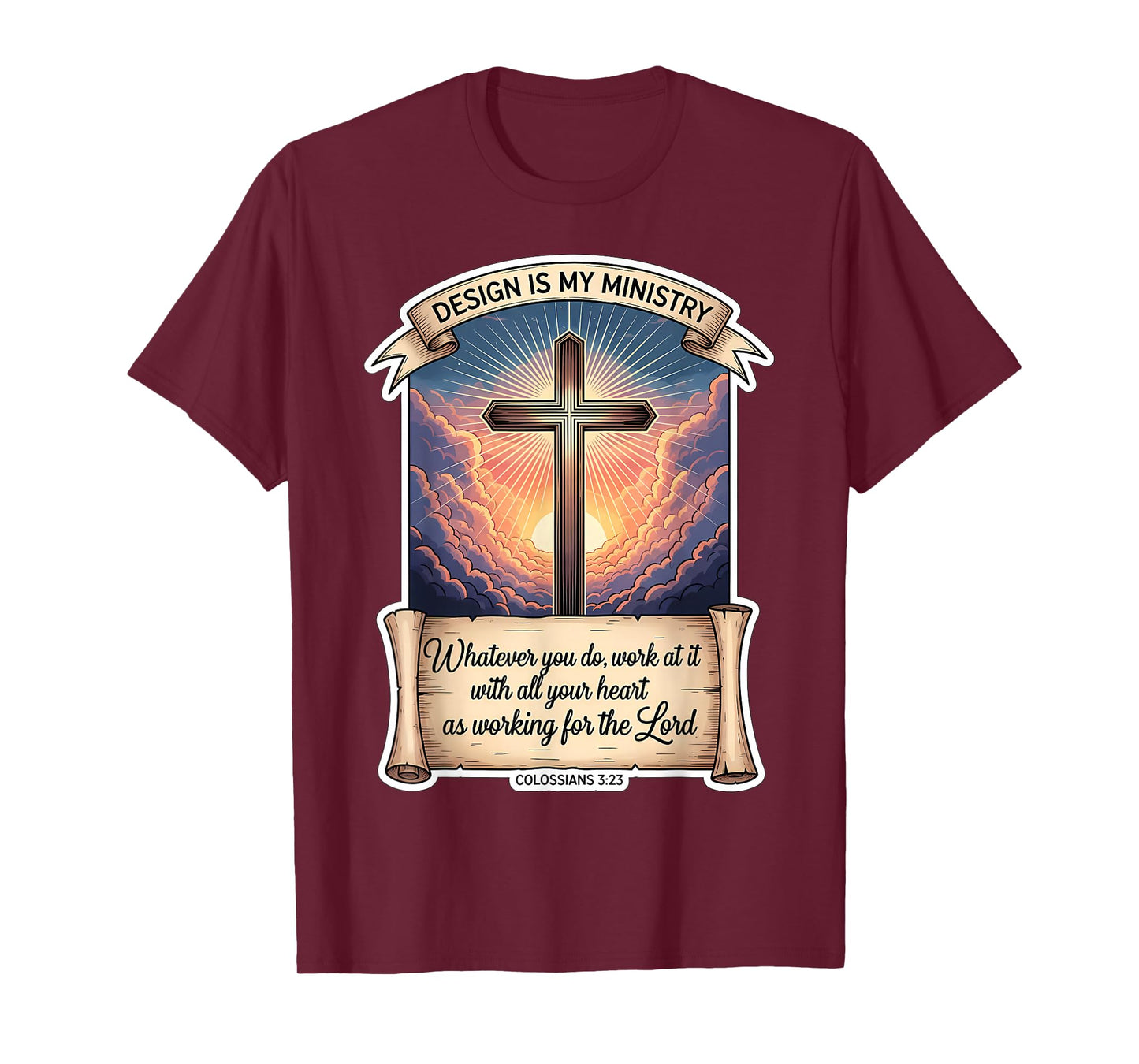 Christian Designer Design is My Ministry Jesus Christ Faith T-Shirt