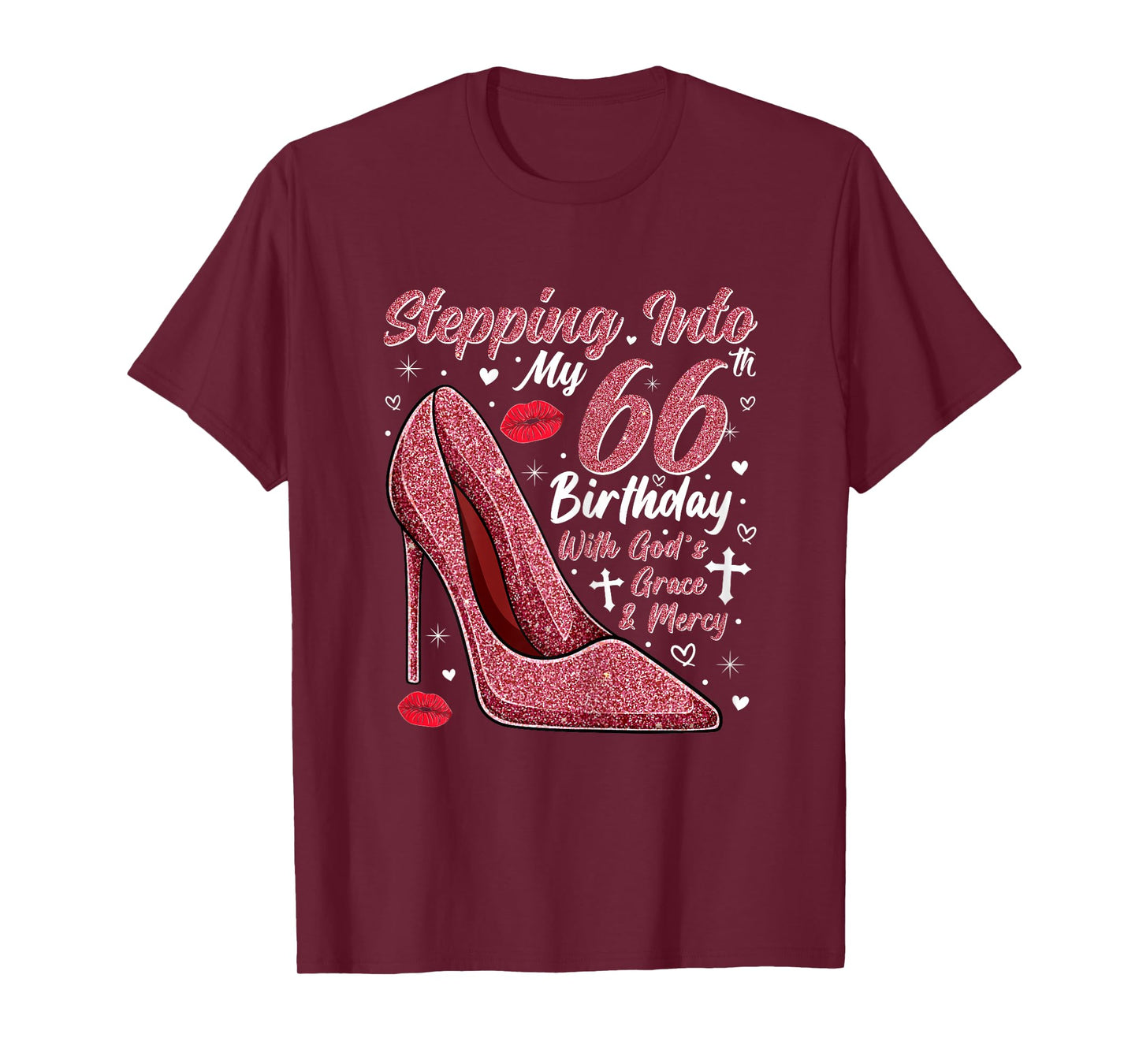 Stepping Into My 66th Birthday Ladies 66 Year Old T-Shirt