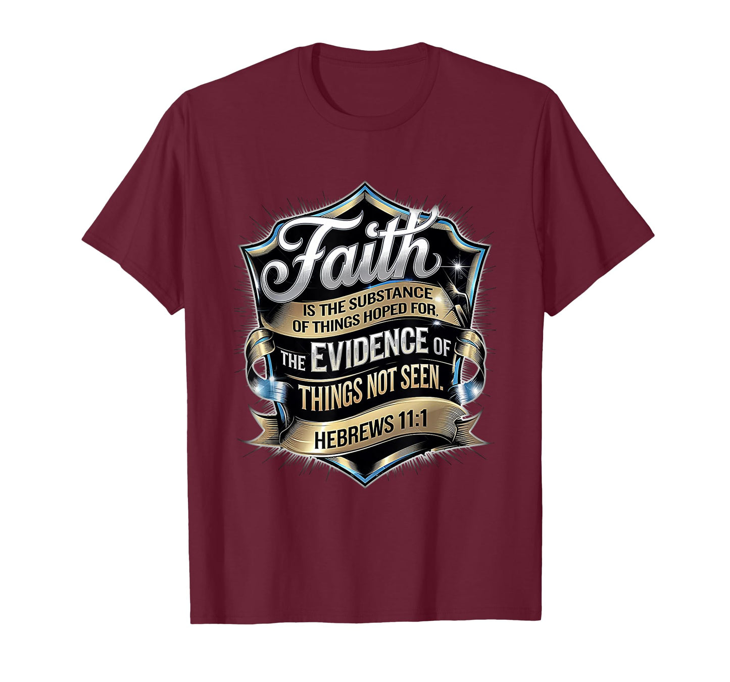 Hebrews 11:1 Ornate Faith Design T-Shirt