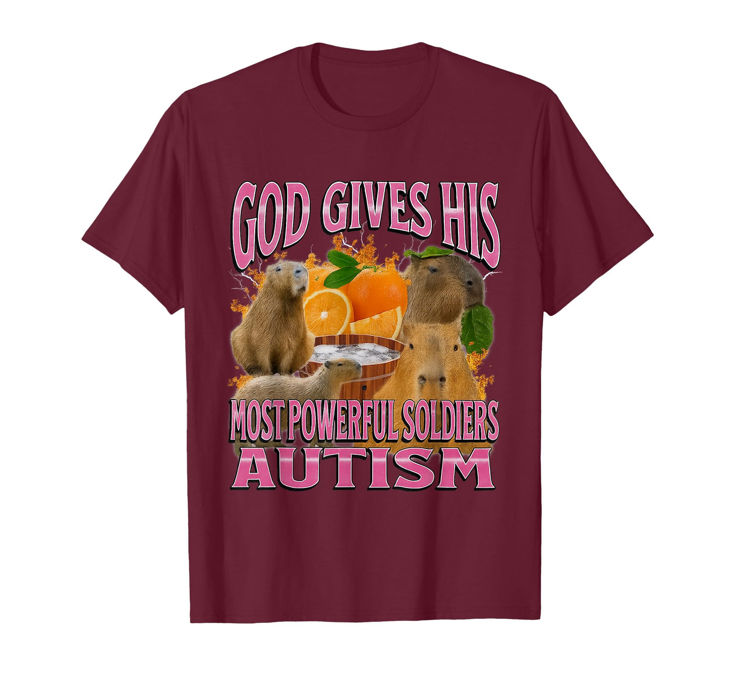 God Gives His Most Powerful Autism Capybara Meme Bootleg T-Shirt