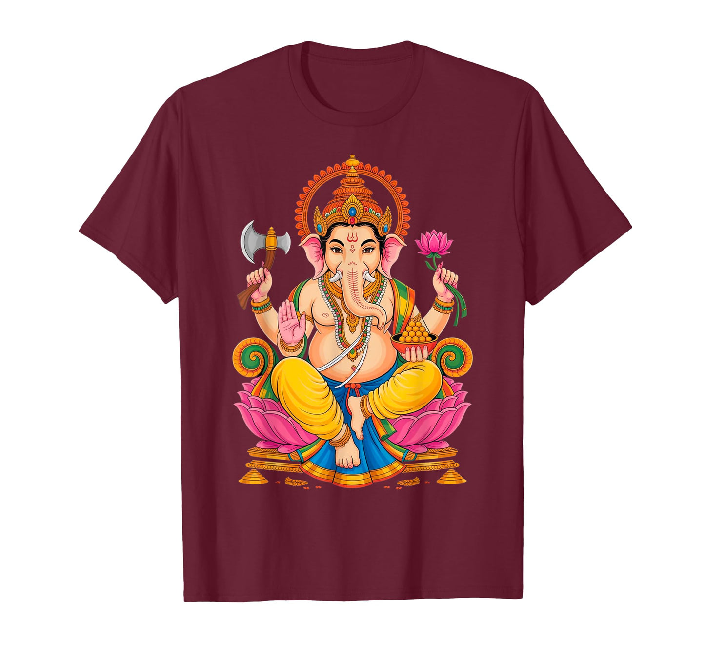 Hindu Ganesha Puja Elephant God India Meditation Yoga Murti T-Shirt