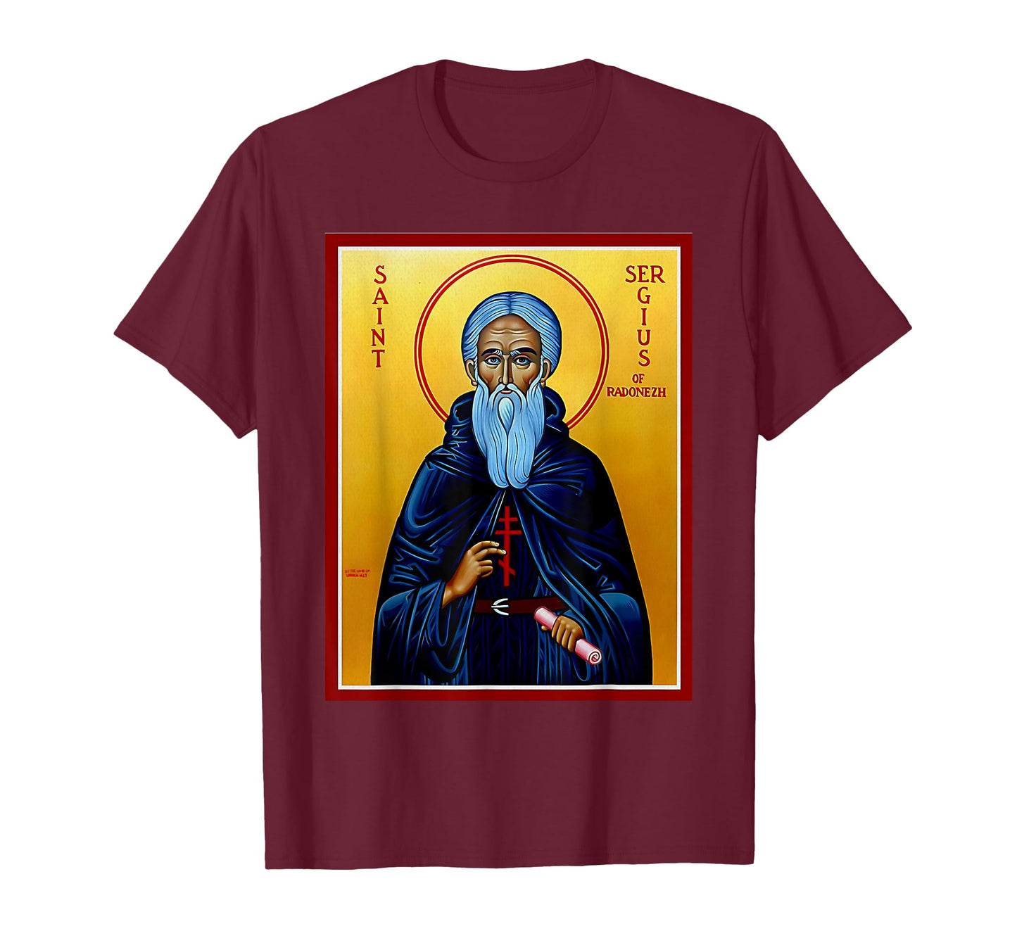 St. Sergius Radonezh Eastern Orthodox Byzantine Art Russian T-Shirt