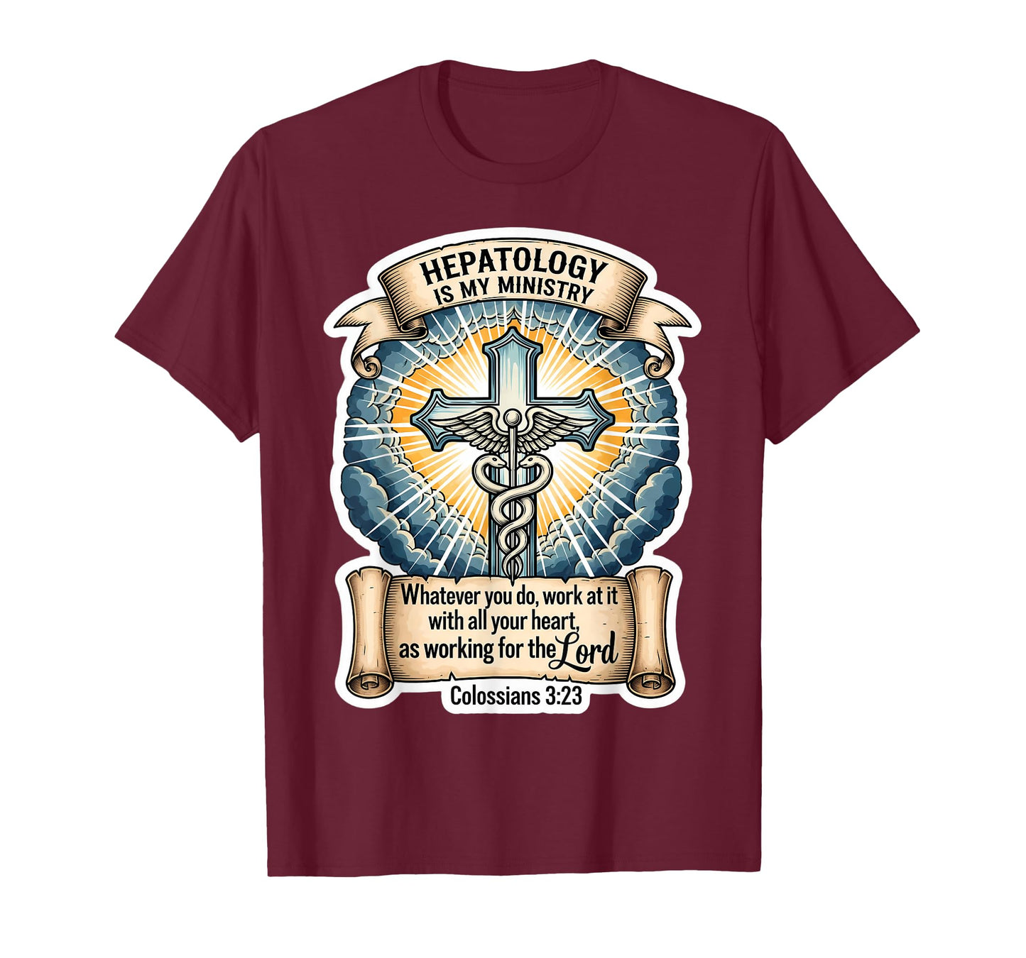 Christian Hepatologist Hepatology is My Ministry Doctor God T-Shirt