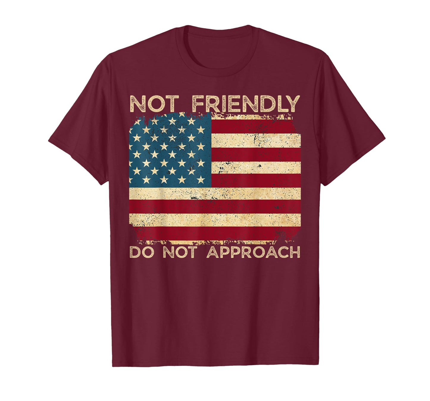 Not Friendly Do Not Approach Funny Sarcastic Quote T-Shirt
