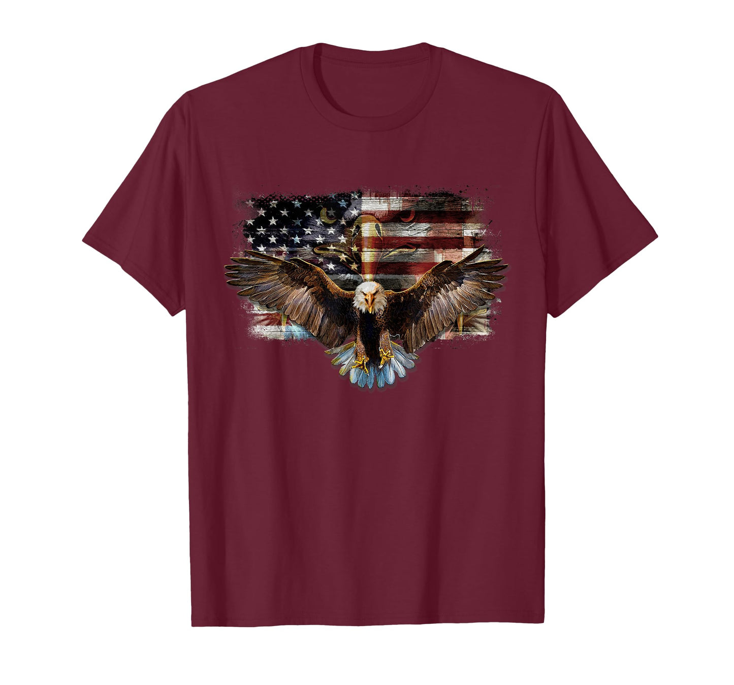 Bald Eagle 4th of July American USA Flag Eagle Patriotic T-Shirt