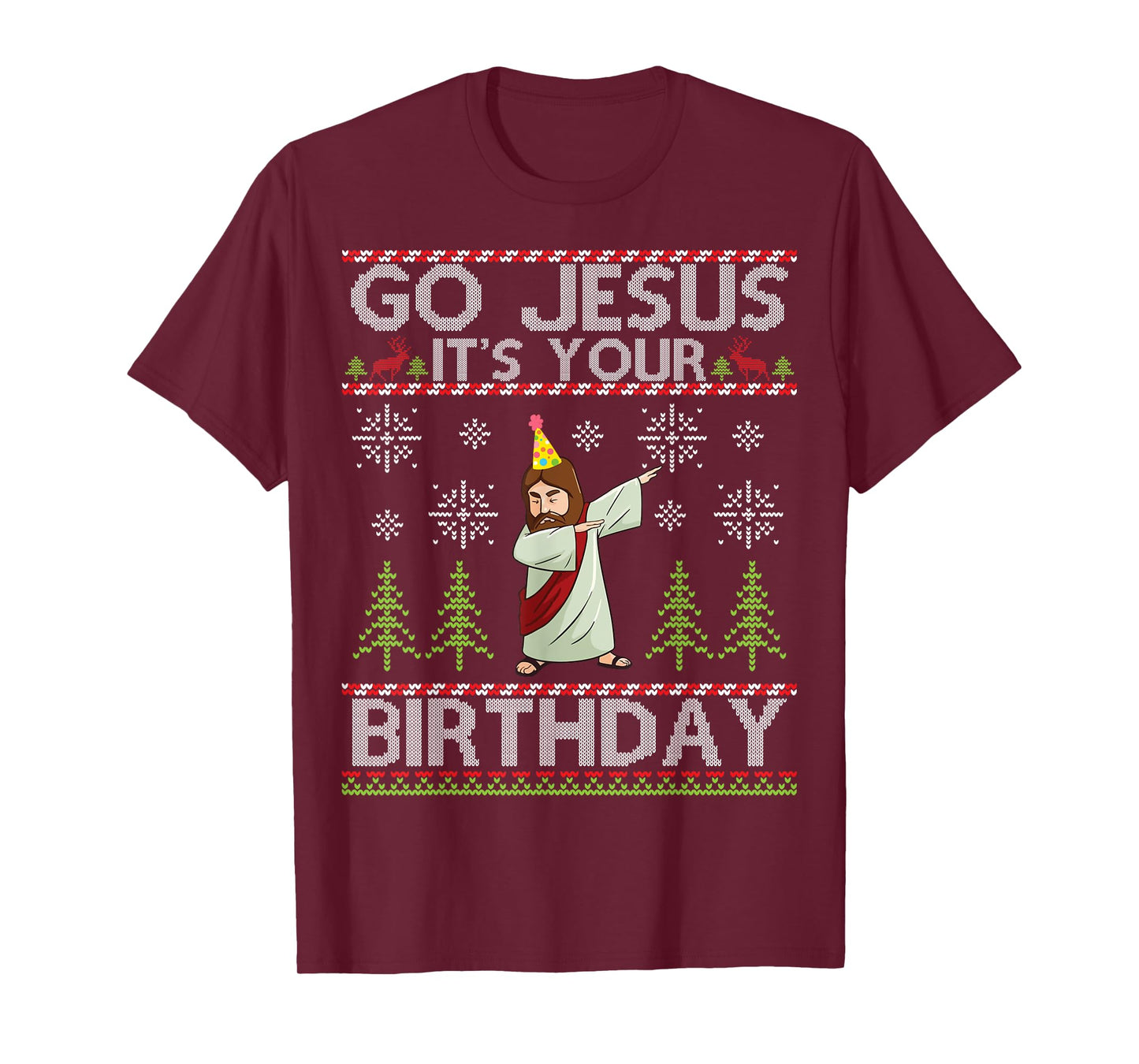 Dabbing Go Jesus It's Your Birthday Merry Christmas Day T-Shirt