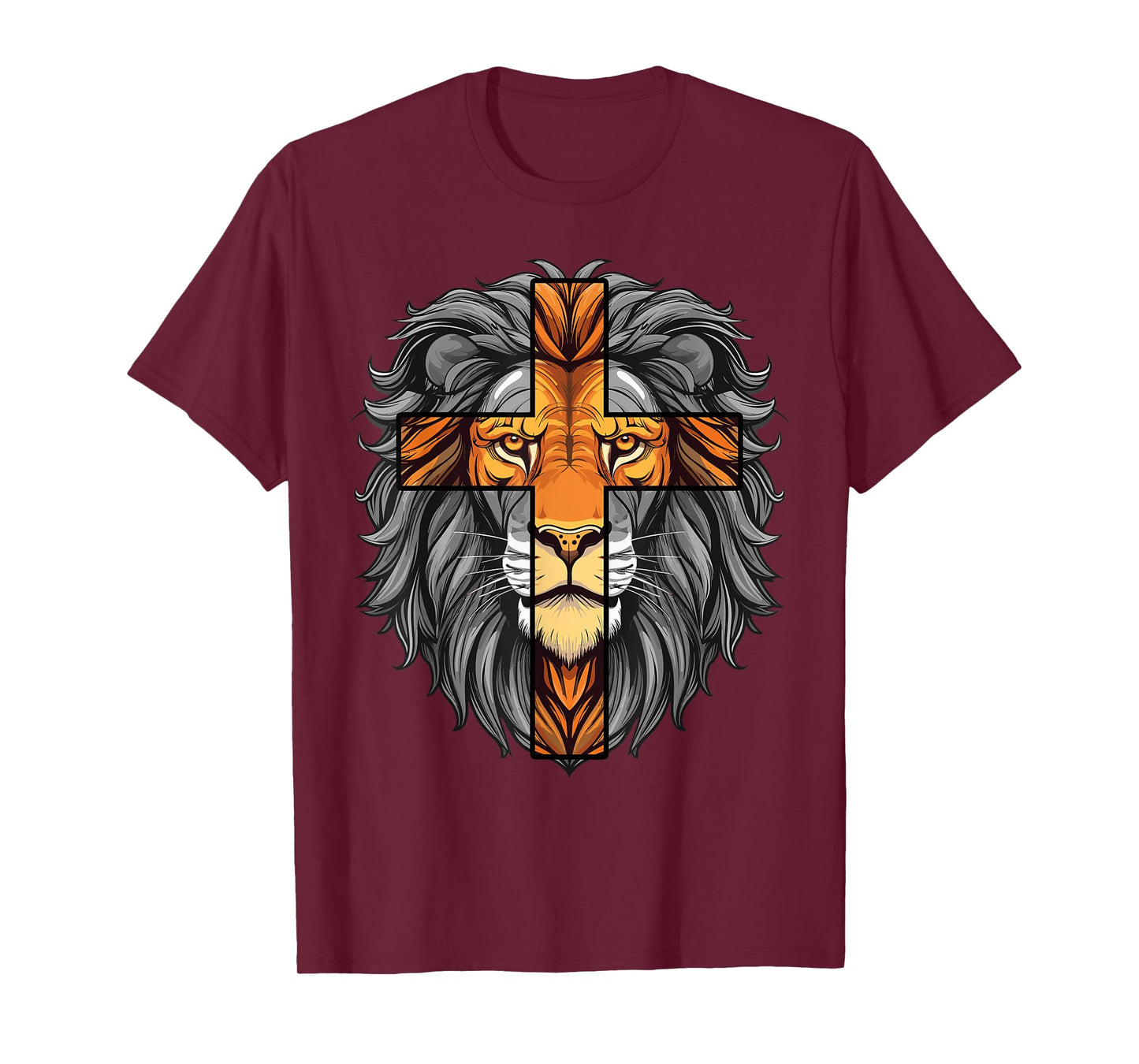 Lion of Judah Christian Cross of Jesus Christ T-Shirt