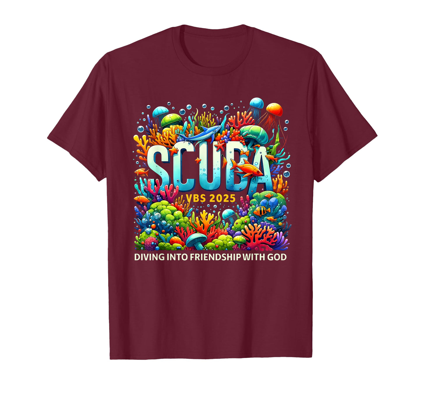 VBS 2025 Scuba Diving Into Friendship With God Jesus T-Shirt
