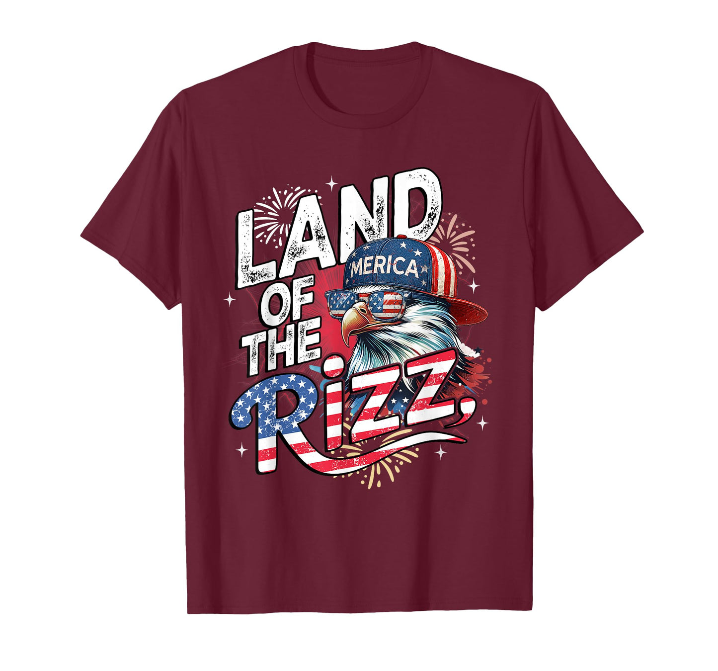 Eagle Land Of The Rizz Funny Patriotic 4th Of July T-Shirt