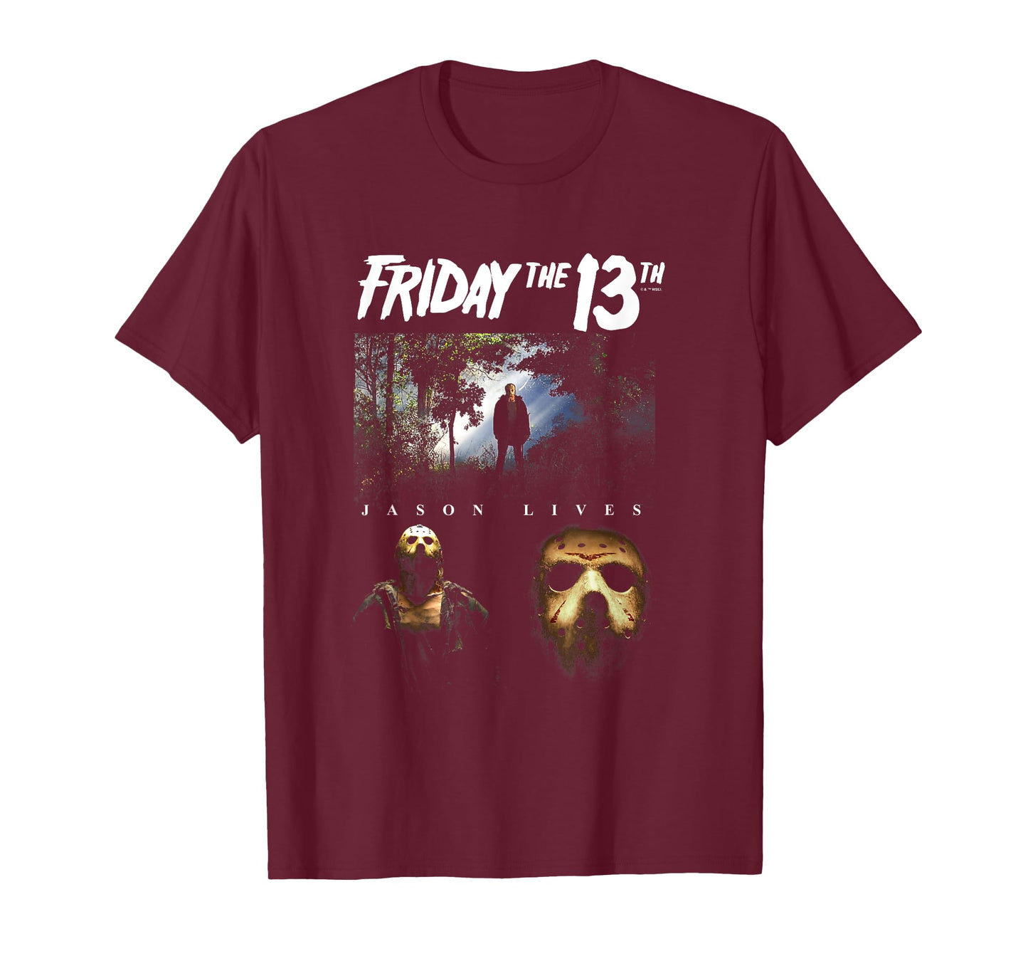 Friday The 13th Iconic Jason Voorhees Lives Big Chest Poster T-Shirt