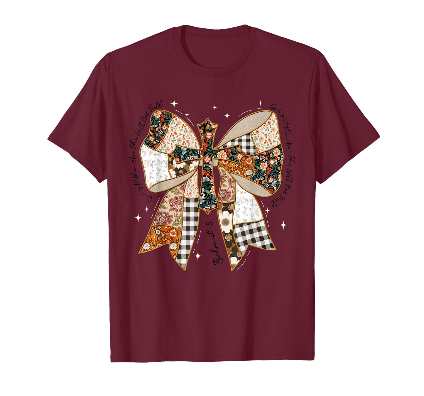 God is Within Her She Will Not Fall - Psalm 46:5 Christian T-Shirt