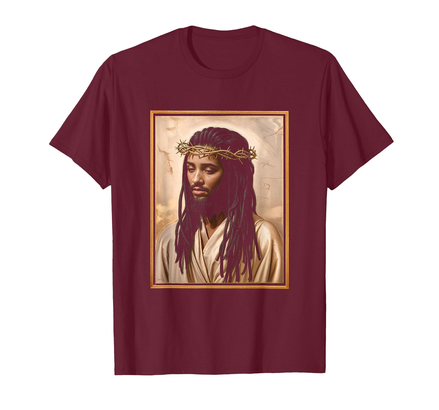 Black Jesus Crown Faith Christianity Religion T-Shirt