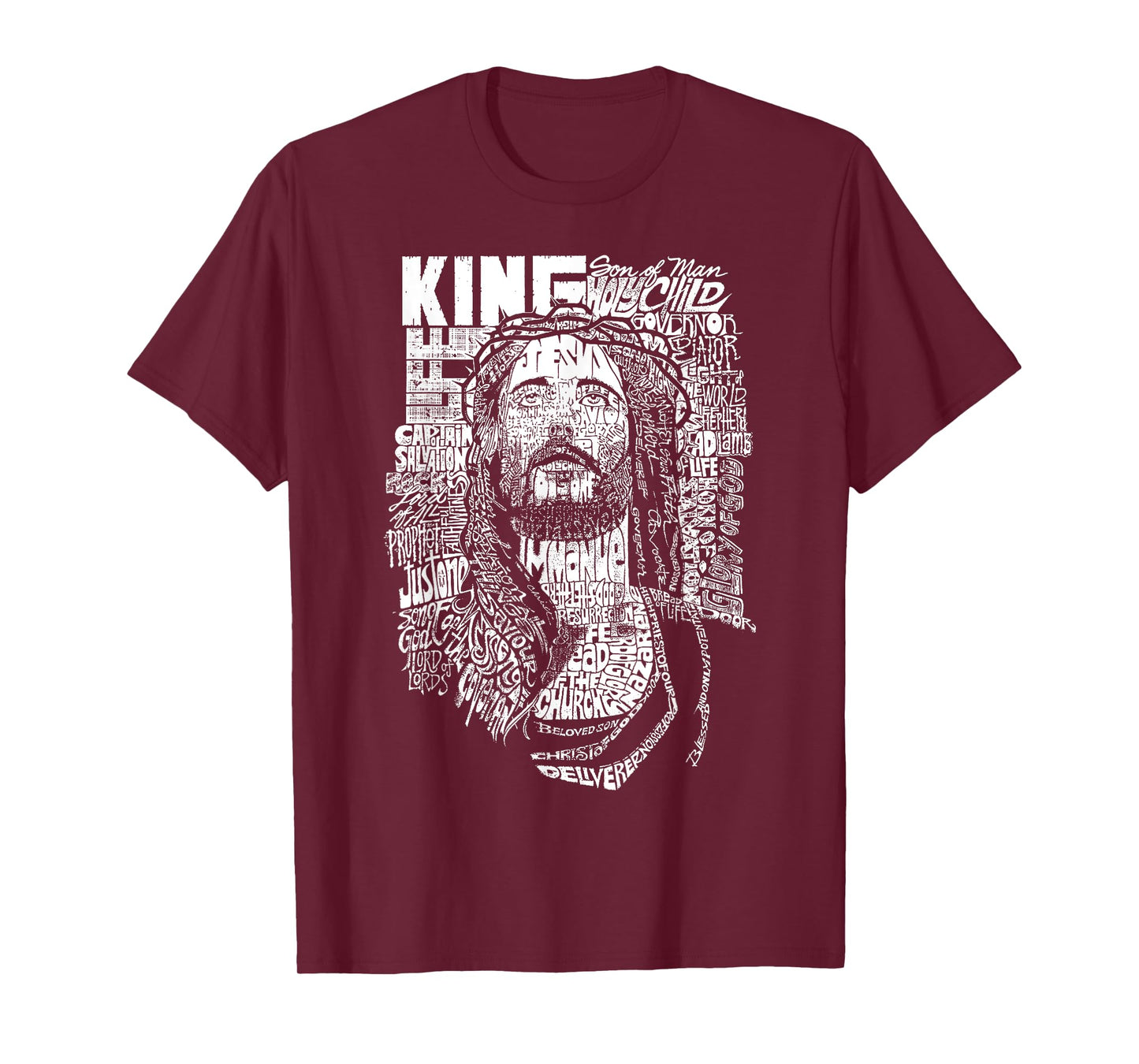 Inspirational Jesus Typography Artwork Holy Savior T-Shirt