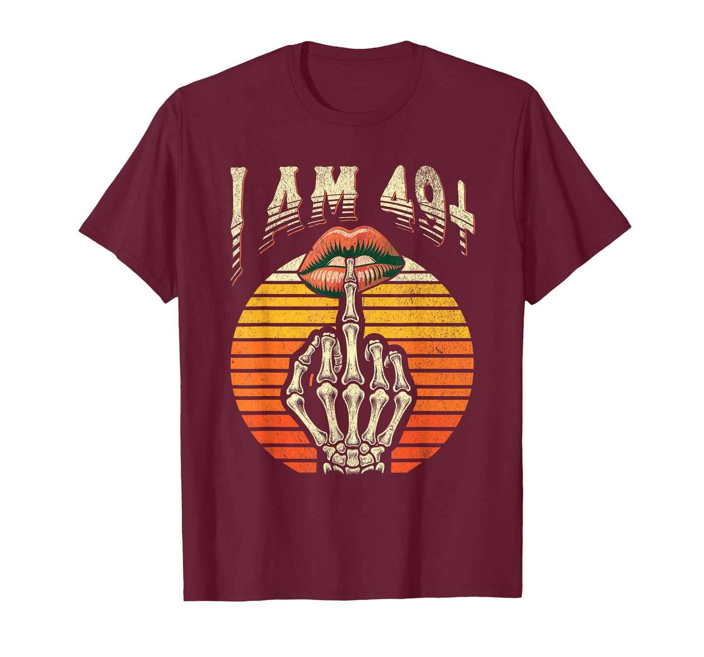 50th Birthday I Am 49 Plus 1 Middle Finger Vintage 49+1 T-Shirt