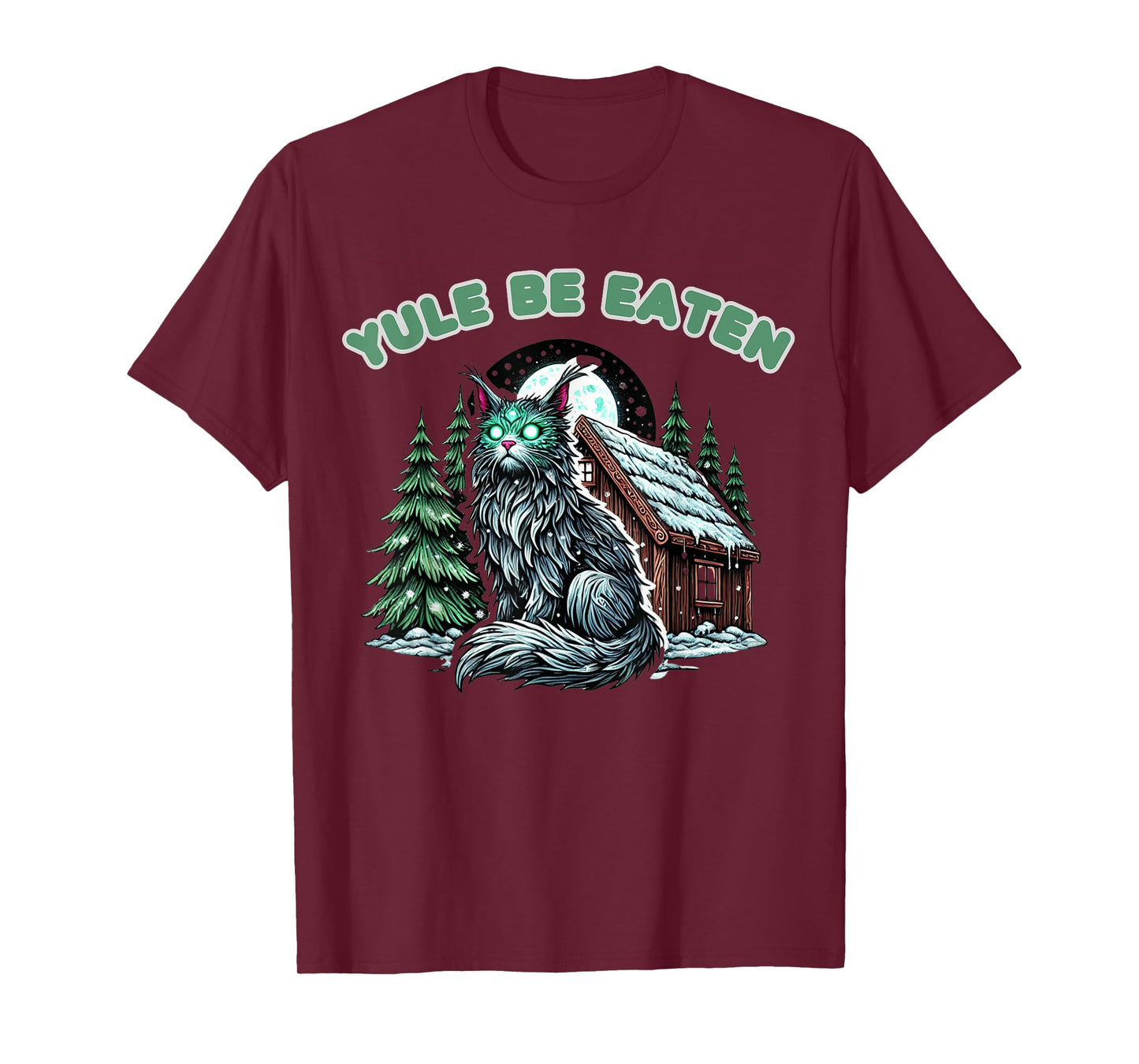 Yule Be Eaten Yule Christmas Cat Jolakotturinn Icelandic T-Shirt