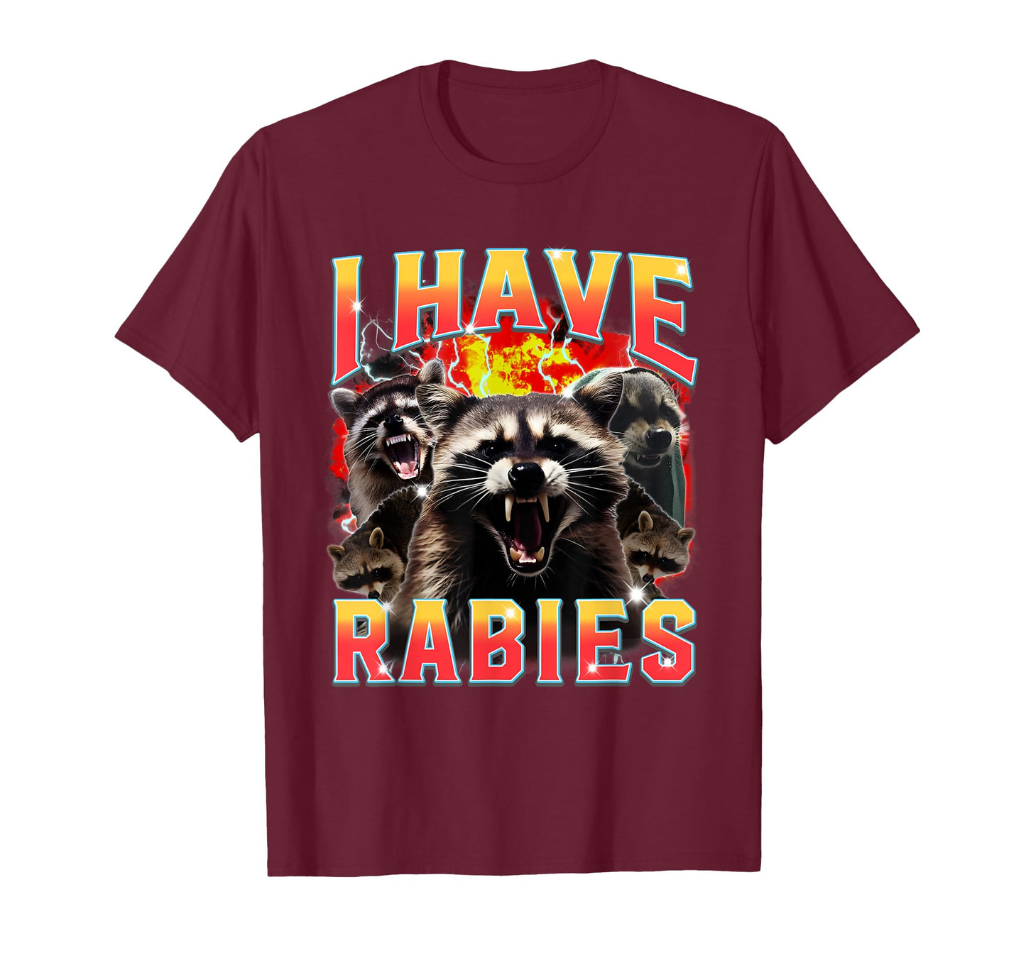I Have Rabies Racoon Meme Shirt Opossum Humor Sarcasm T-Shirt