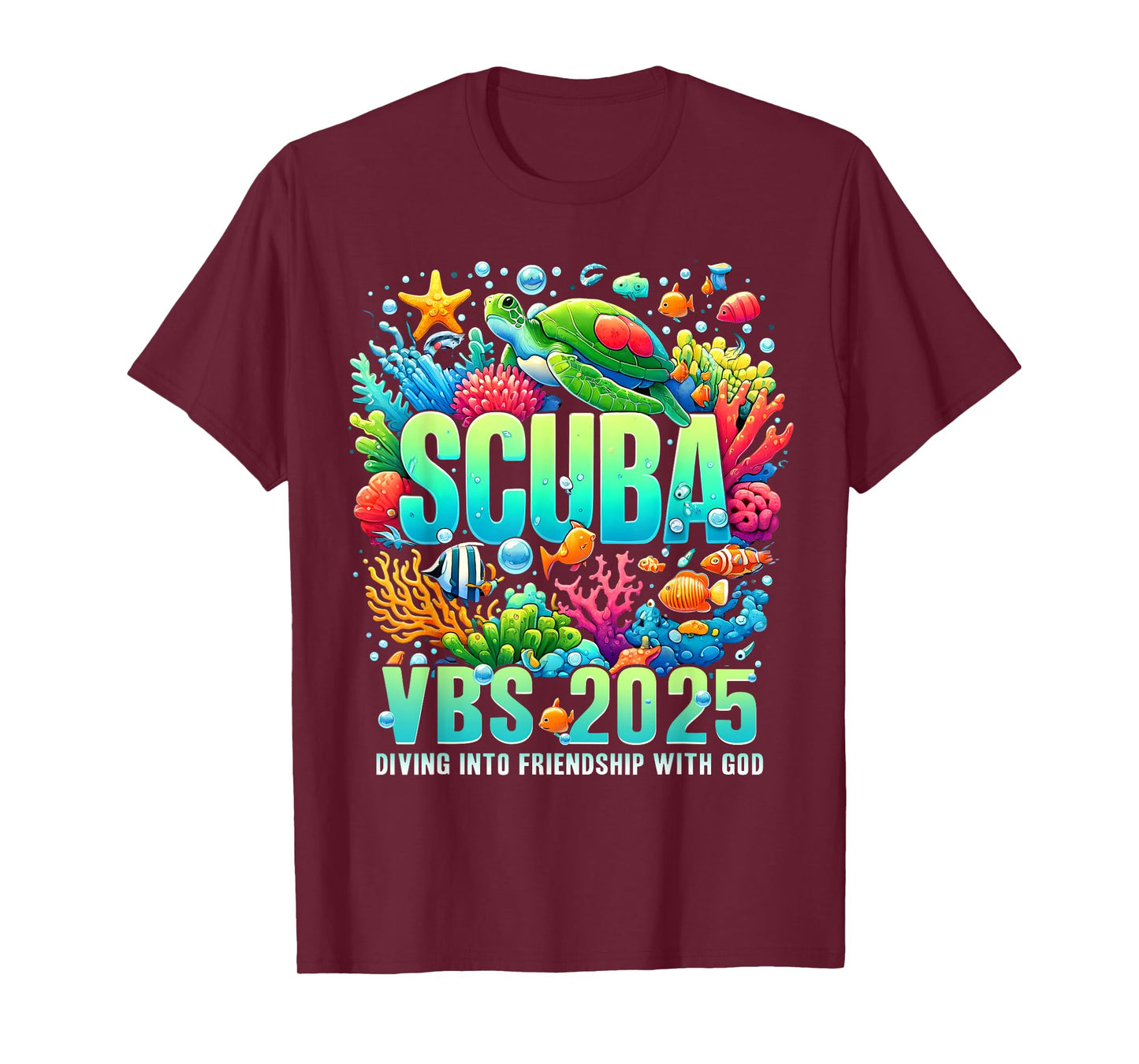 VBS 2025 Squad Scuba Diving Into Friendship With God T-Shirt