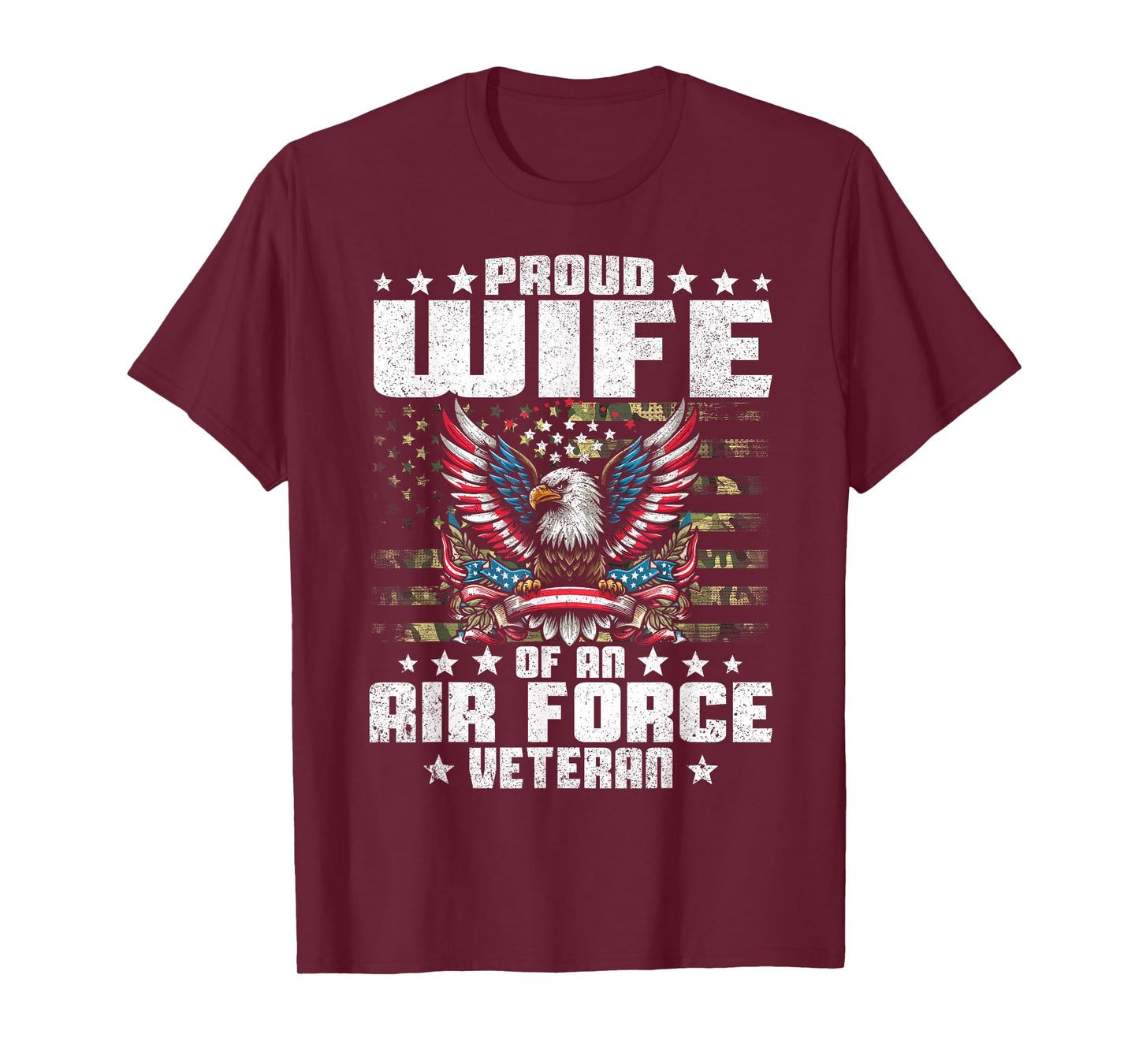 Proud Wife Of An Air Force Veteran Military Vet's Spouse T-Shirt
