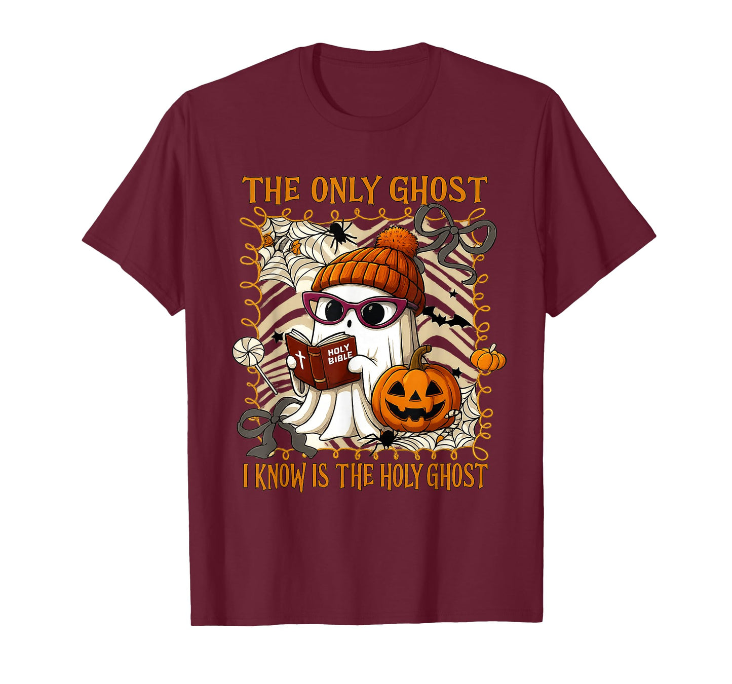 The Only Ghost I Know Is The Holy Ghost Halloween Christian T-Shirt