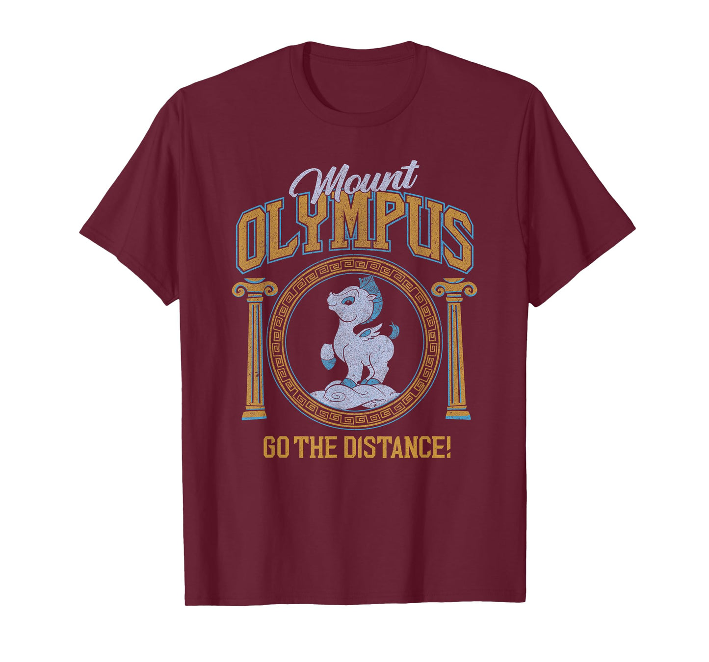 Disney Hercules Mount Olympus Baby Pegasus Distressed Logo T-Shirt