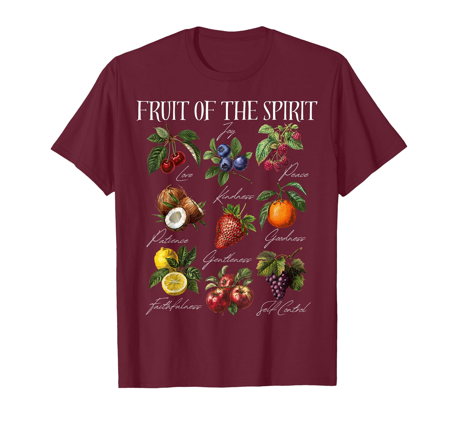 Fruit of The Spirit Christian Bible Verse T-Shirt
