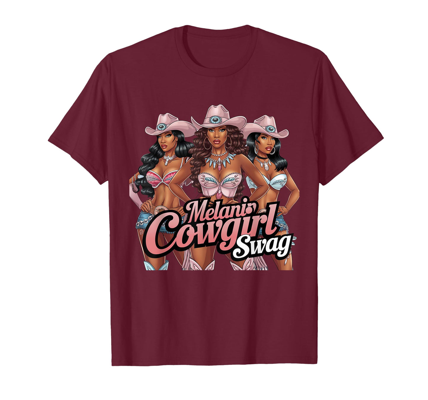 Melanin Cowgirls Swag African Melanin Cowgirl Black History T-Shirt