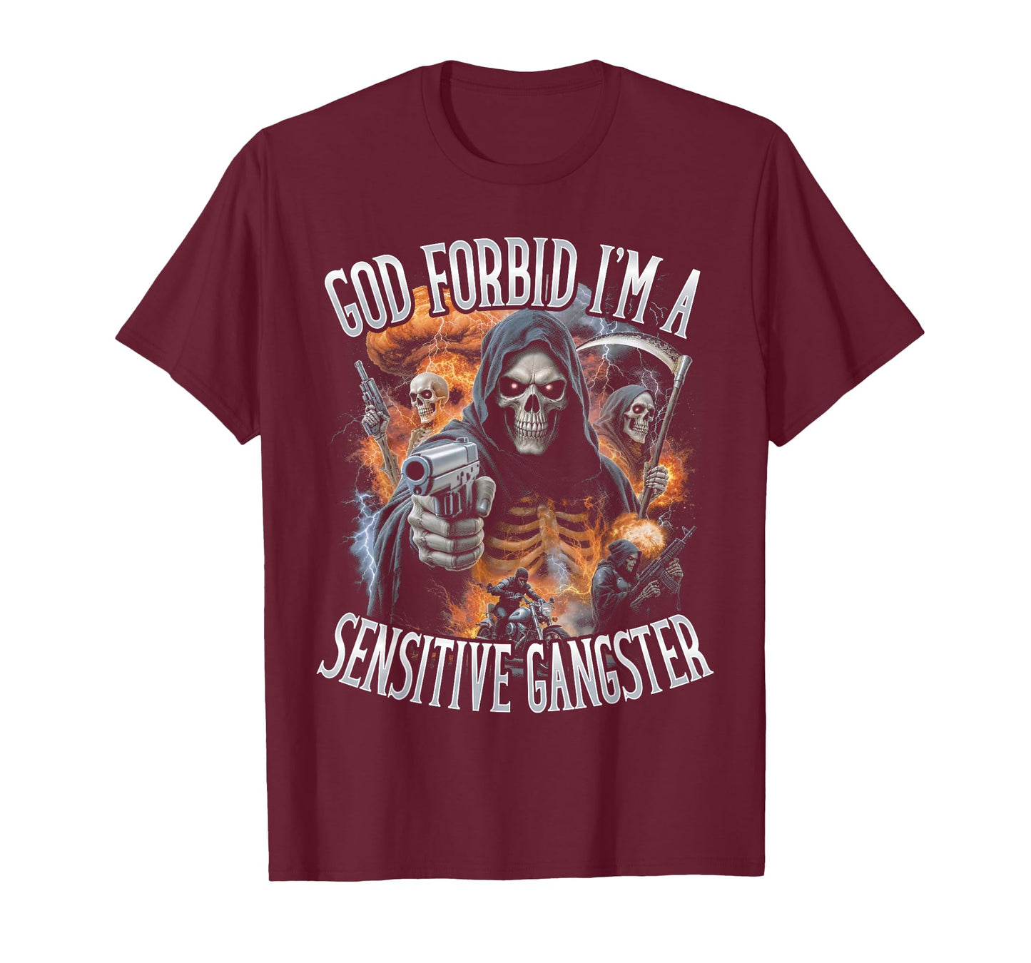 God Forbid I'm A Sensitive Gangster Funny Bootleg T-Shirt