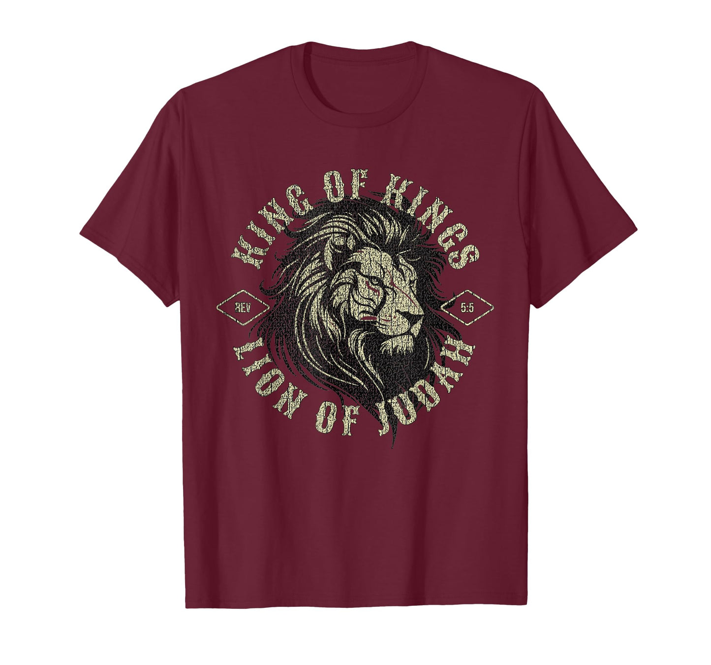 King of Kings Lion of Judah Christian Faith Religious Design T-Shirt